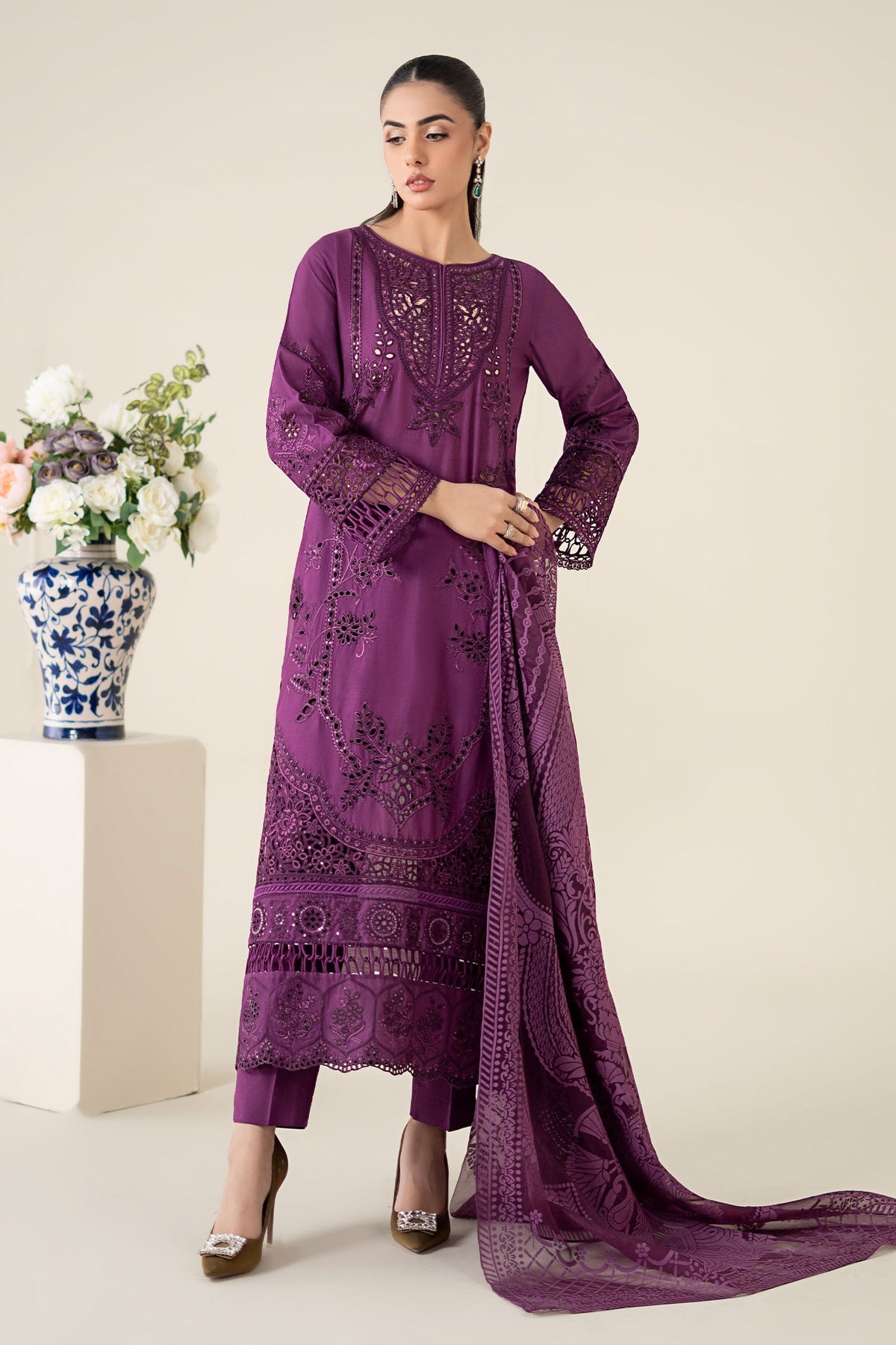 Maria B | Luxury Pret 25 | DW-EA25-74 -  Maria B Ladies Clothes - Original Designer Dress - House of Maryam