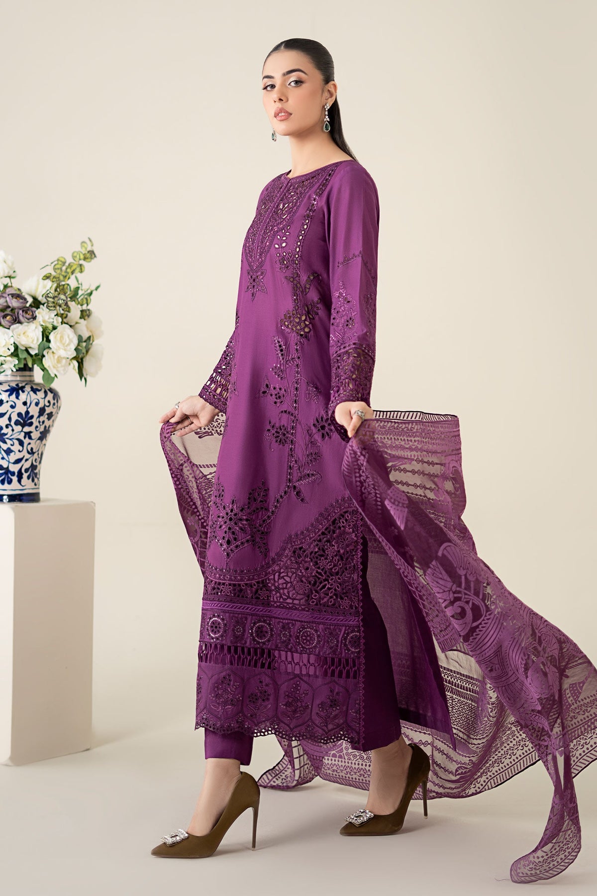 Maria B | Luxury Pret 25 | DW-EA25-74 -  Maria B Ladies Clothes - Original Designer Dress - House of Maryam