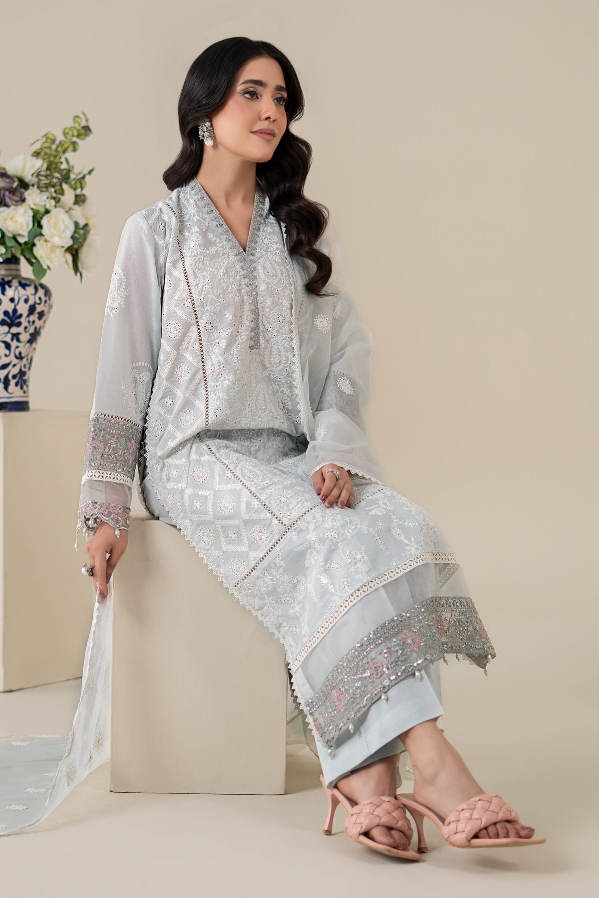 Maria B | Luxury Pret 25 | DW-EA25-86 -  Maria B Ladies Clothes - Original Designer Dress - House of Maryam