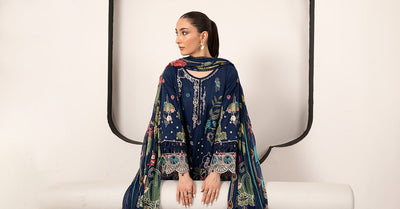 Maria B | Luxury Pret Pre Fall | DW-EA26-11-Blue