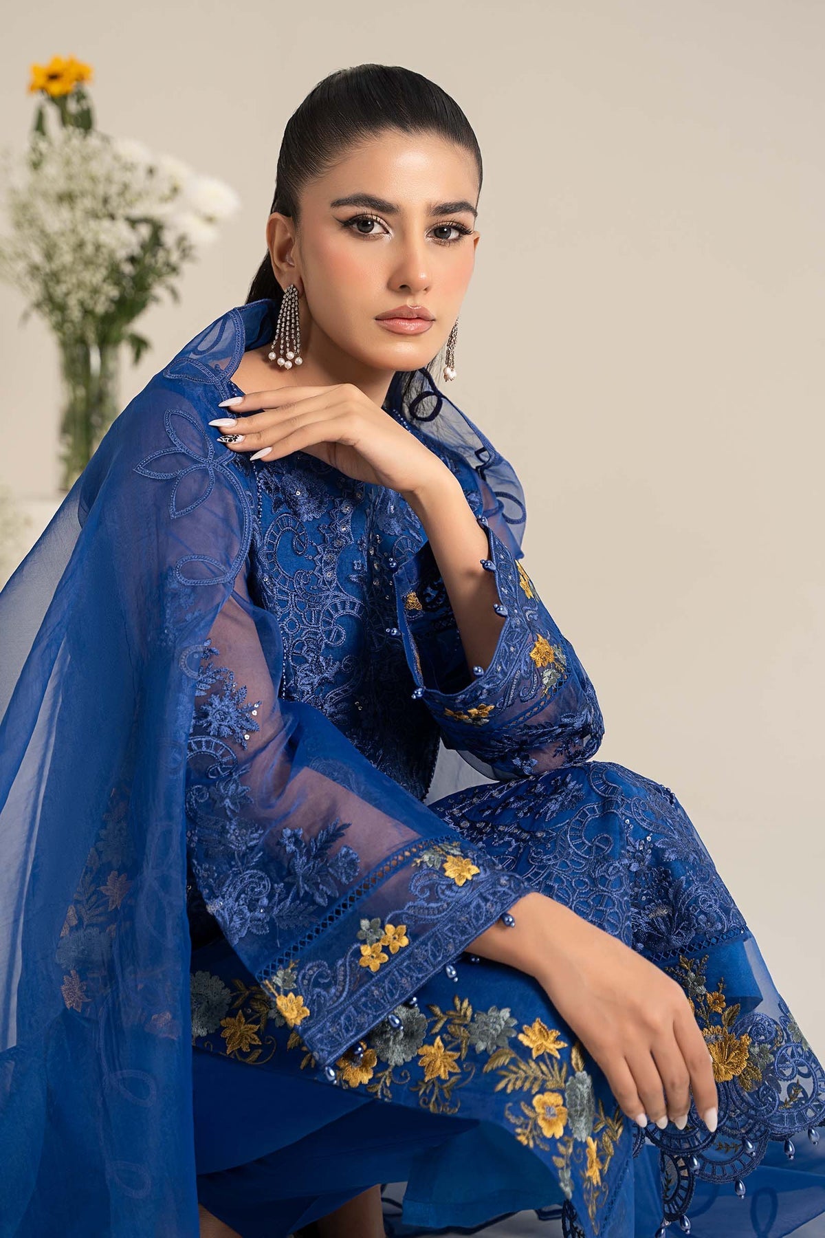 Maria B | Casual Pret 25 | DW-EF25-02 -  Maria B Ladies Clothes - Original Designer Dress - House of Maryam