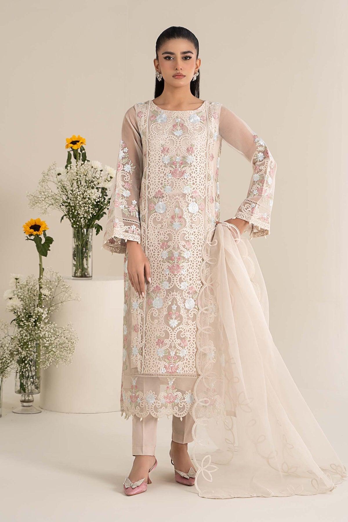 Maria B | Casual Pret 25 | DW-EF25-02 -  Maria B Ladies Clothes - Original Designer Dress - House of Maryam