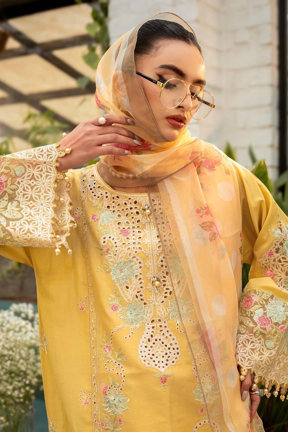 Maria B | Casual Pret 25 | DW-EF25-05/A -  Maria B Ladies Clothes - Original Designer Dress - House of Maryam