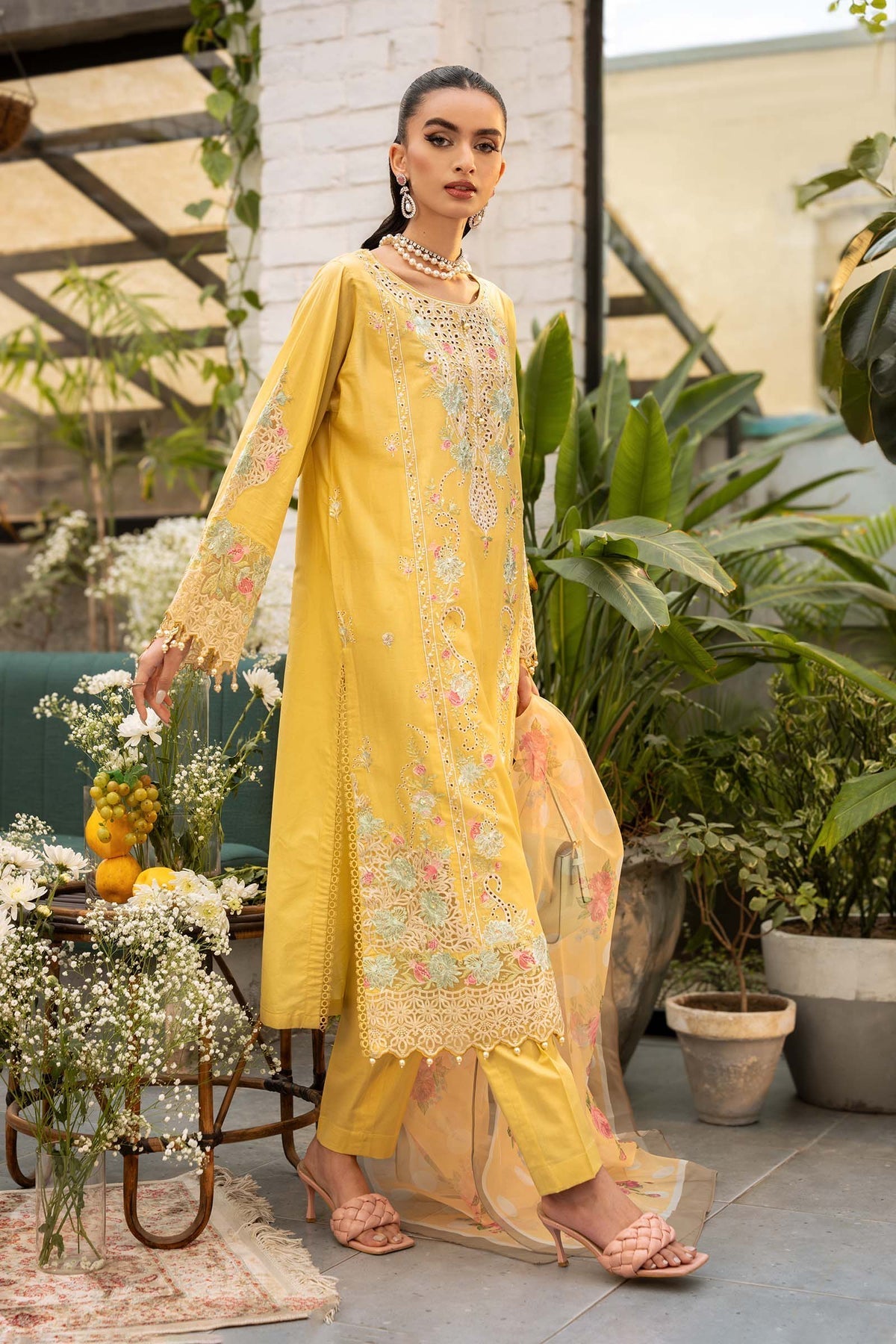 Maria B | Casual Pret 25 | DW-EF25-05/A -  Maria B Ladies Clothes - Original Designer Dress - House of Maryam