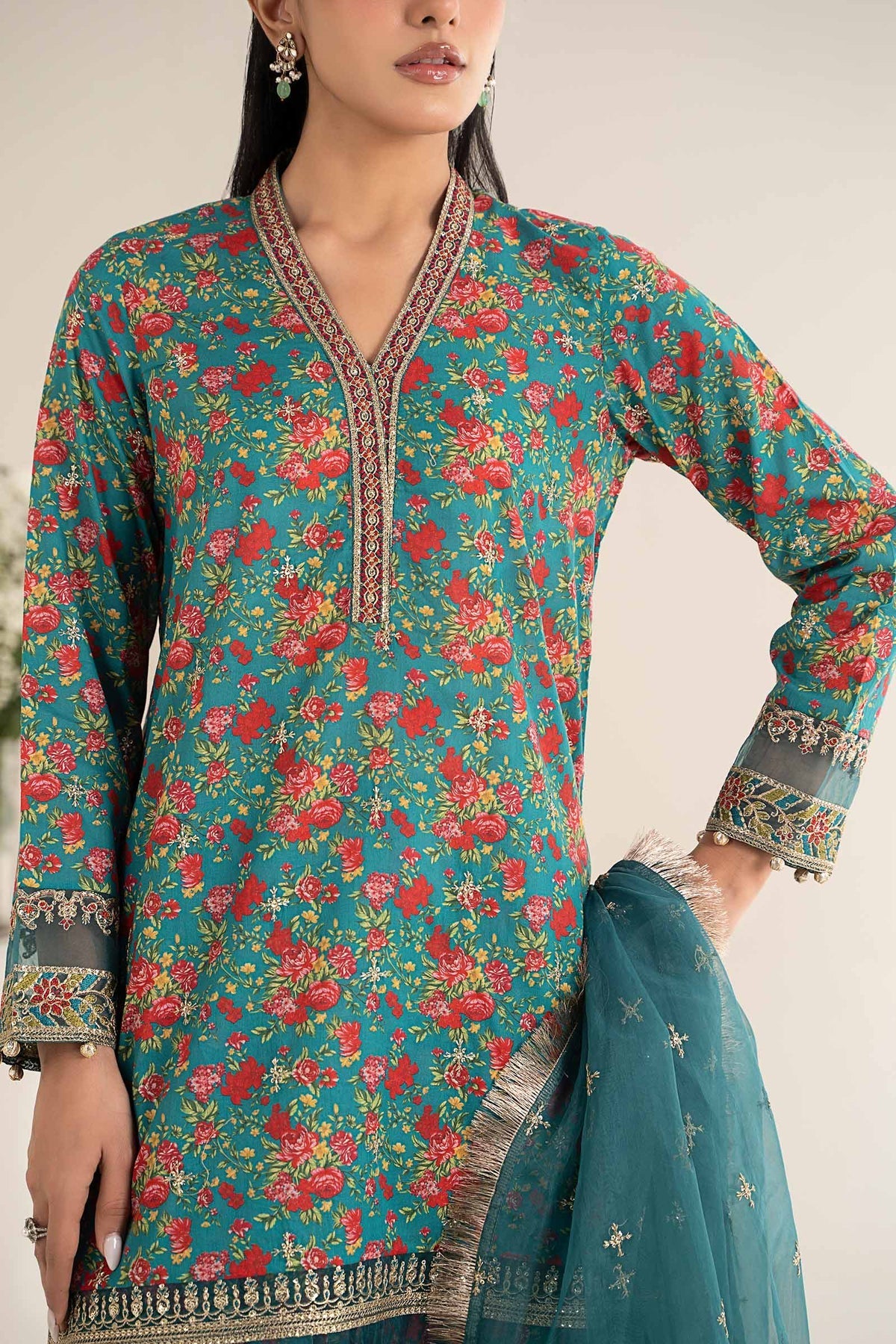 Maria B | Casual Pret 25 | DW-EF25-09 -  Maria B Ladies Clothes - Original Designer Dress - House of Maryam