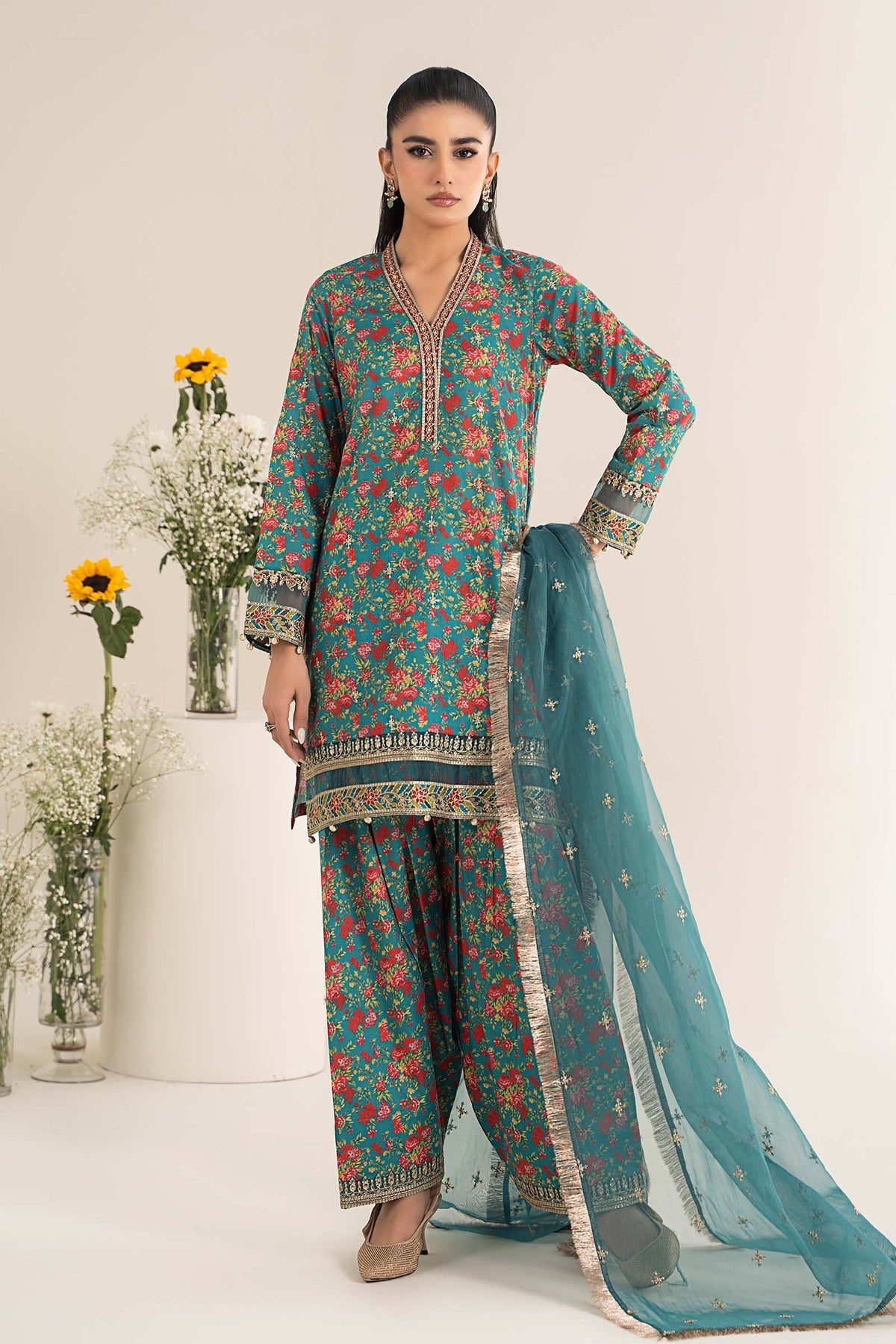 Maria B | Casual Pret 25 | DW-EF25-09 -  Maria B Ladies Clothes - Original Designer Dress - House of Maryam