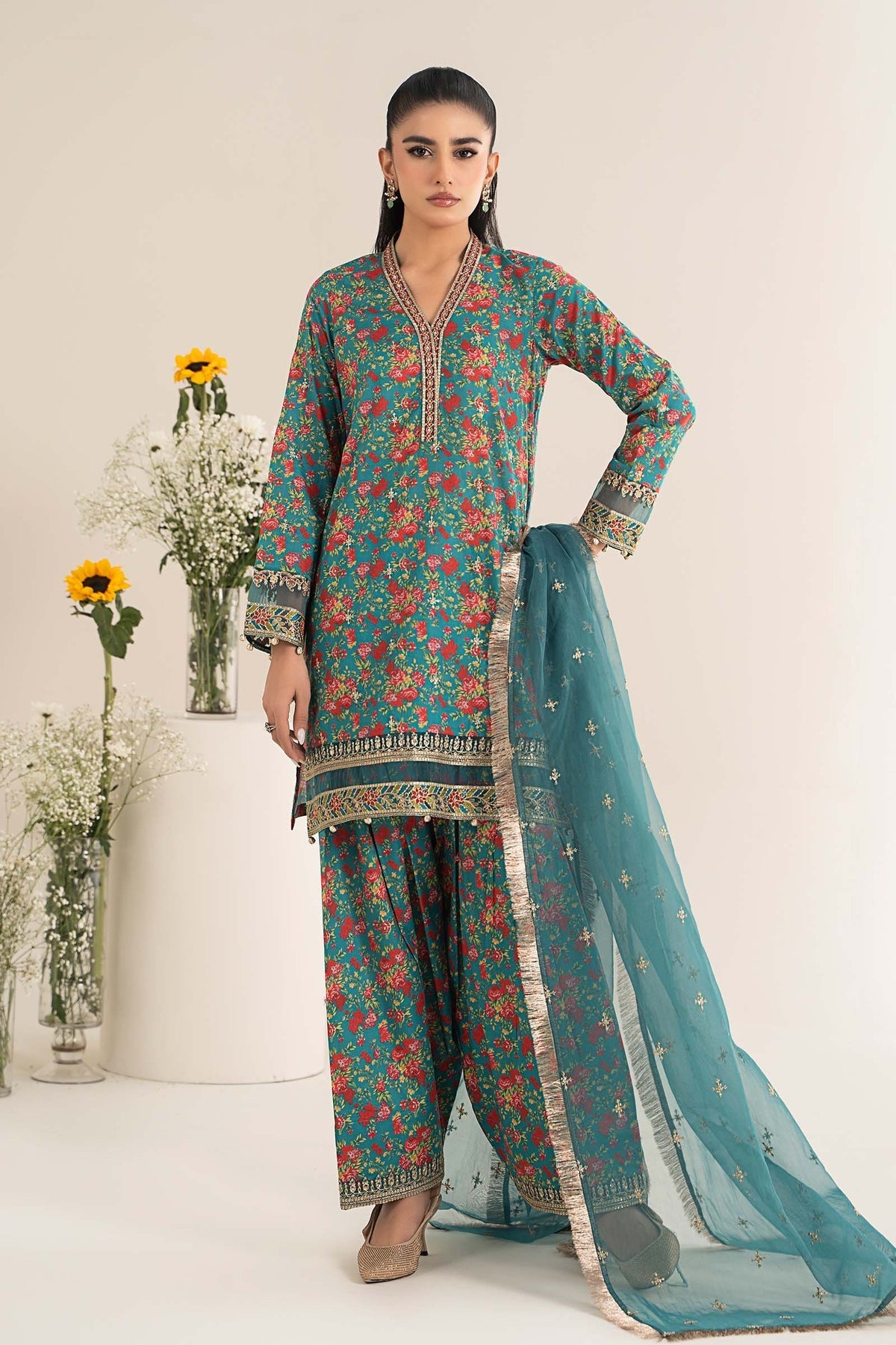 Maria B | Casual Pret 25 | DW-EF25-09 -  Maria B Ladies Clothes - Original Designer Dress - House of Maryam