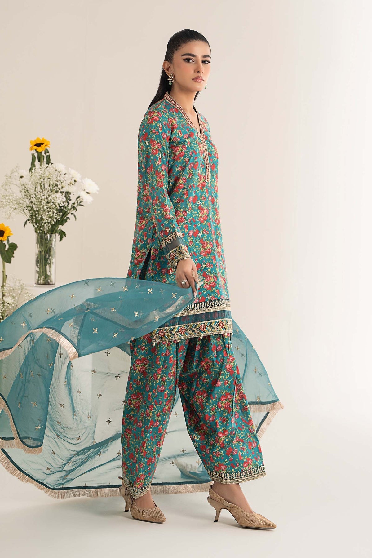 Maria B | Casual Pret 25 | DW-EF25-09 -  Maria B Ladies Clothes - Original Designer Dress - House of Maryam
