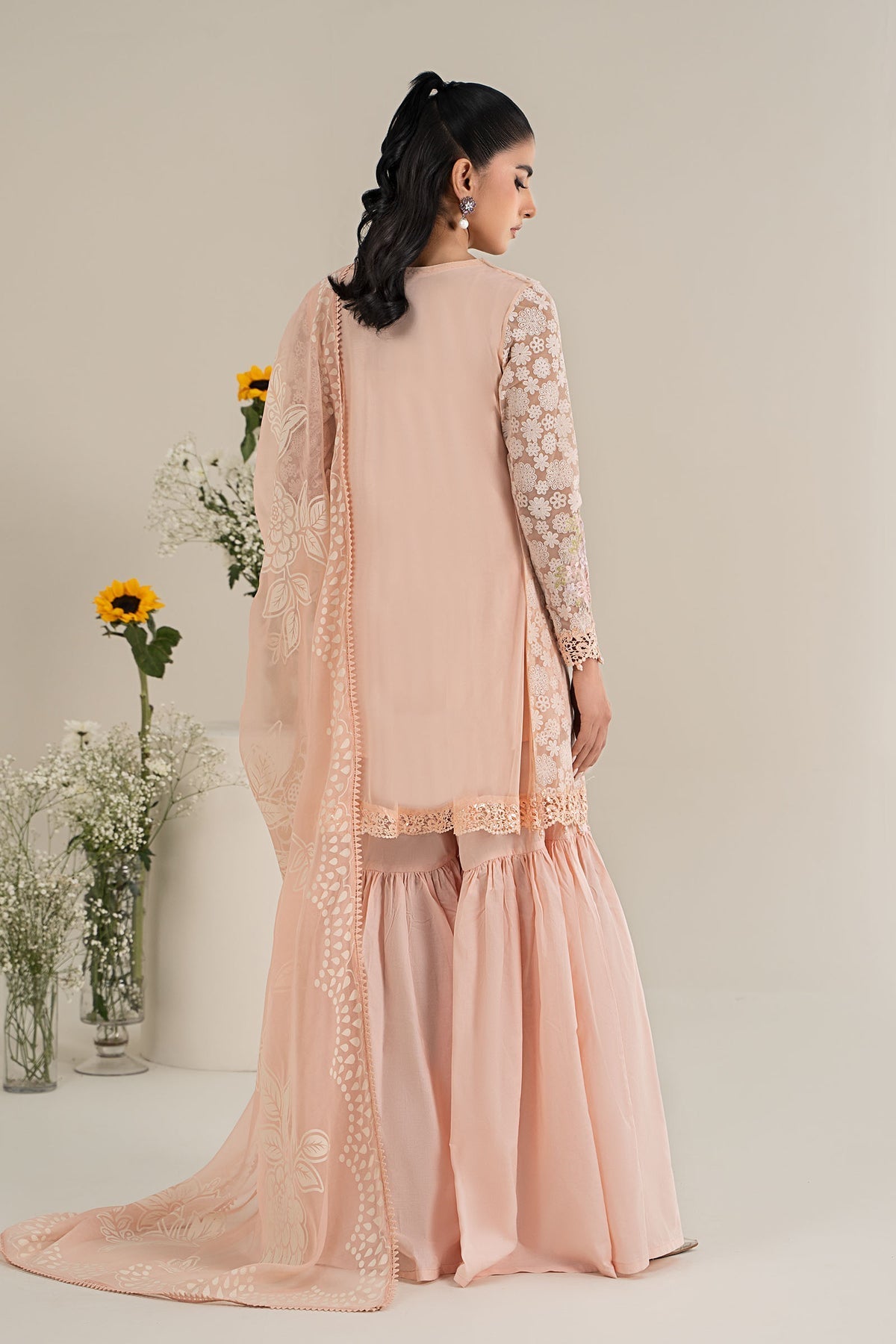 Maria B | Casual Pret 25 | DW-EF25-100 -  Maria B Ladies Clothes - Original Designer Dress - House of Maryam