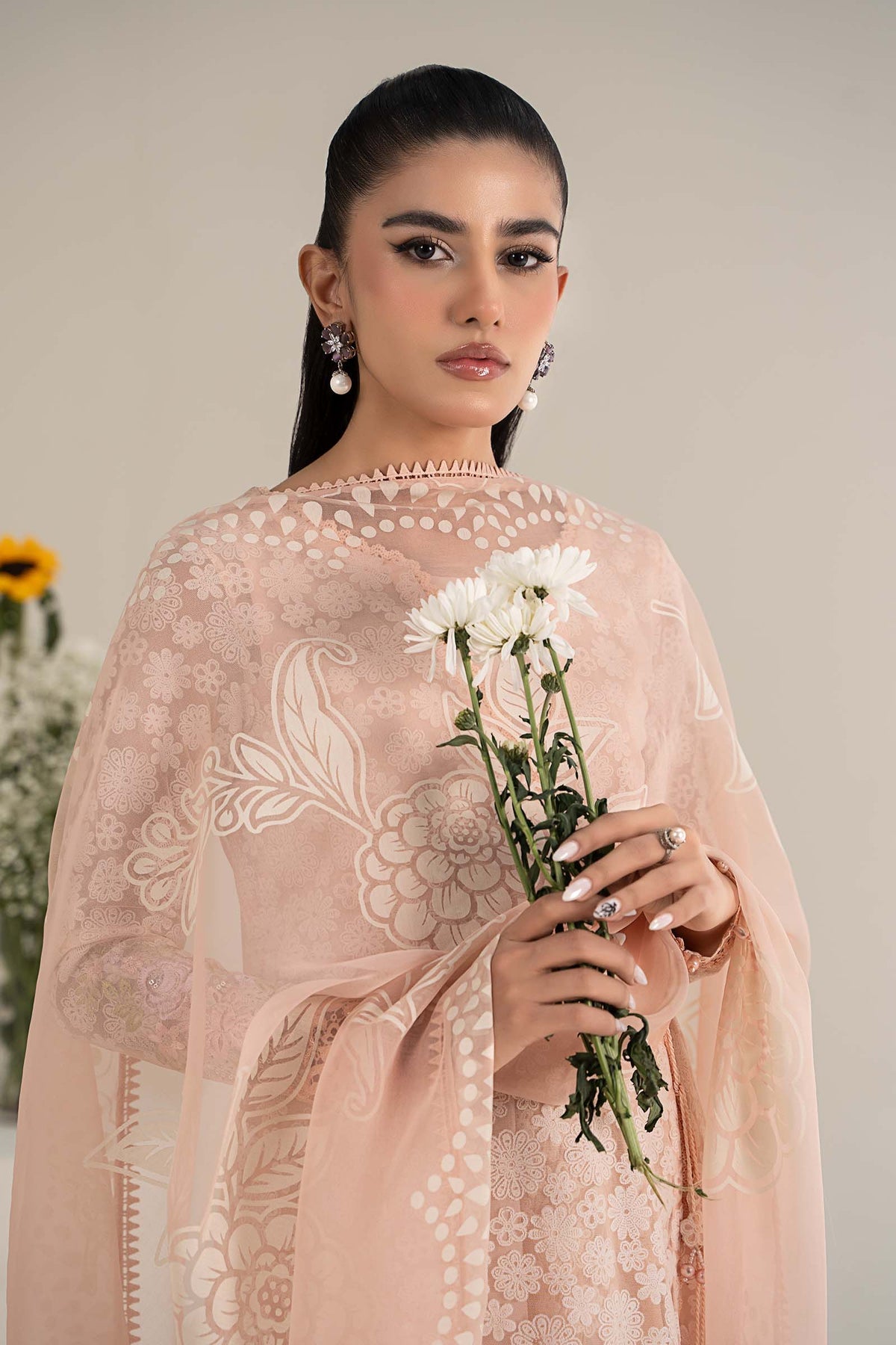 Maria B | Casual Pret 25 | DW-EF25-100 -  Maria B Ladies Clothes - Original Designer Dress - House of Maryam
