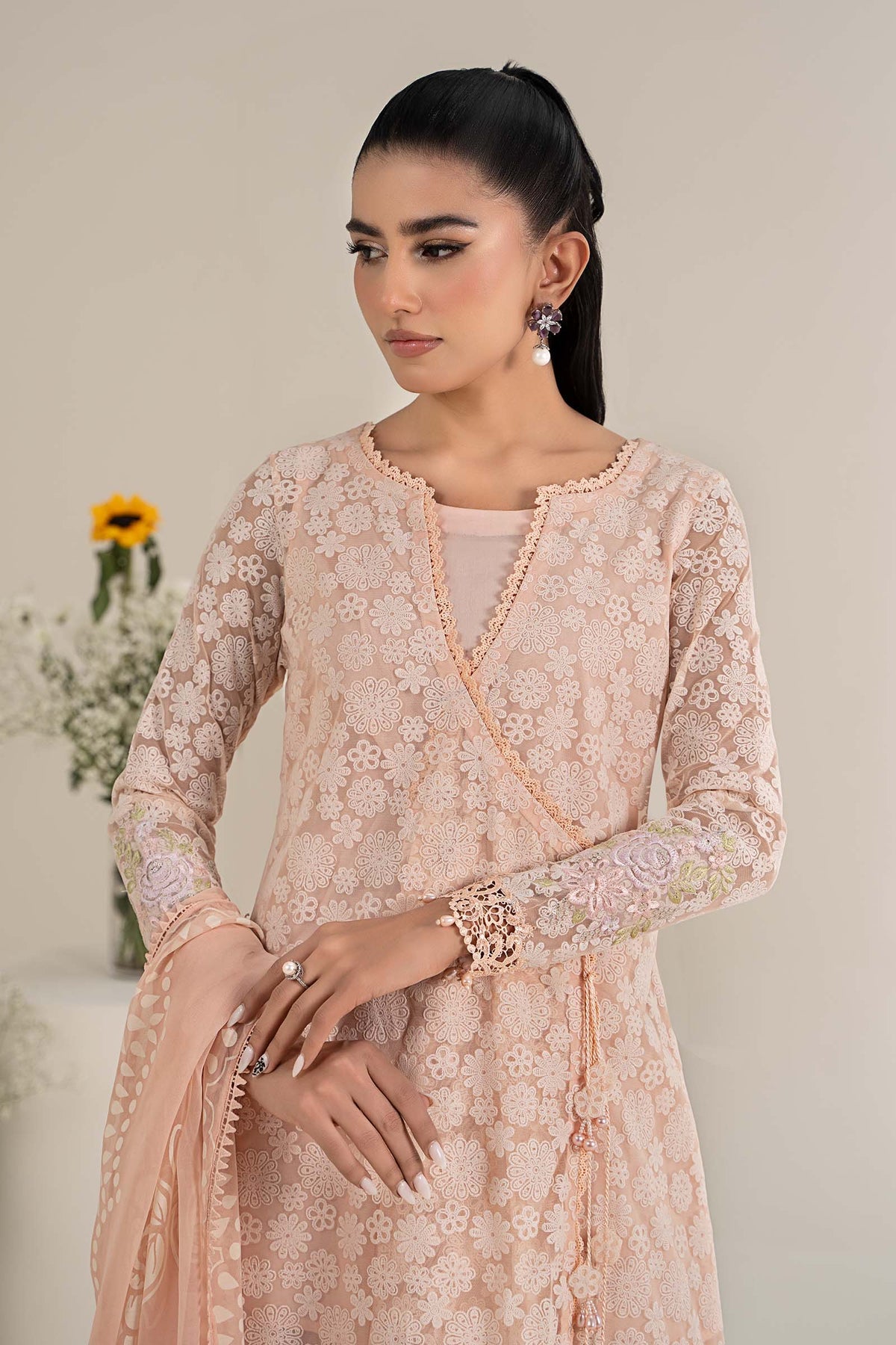 Maria B | Casual Pret 25 | DW-EF25-100 -  Maria B Ladies Clothes - Original Designer Dress - House of Maryam
