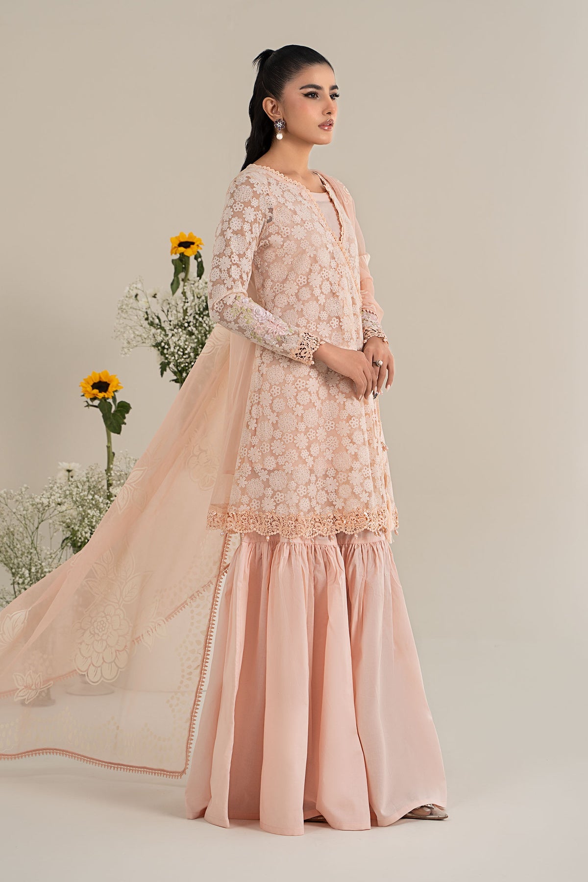 Maria B | Casual Pret 25 | DW-EF25-100 -  Maria B Ladies Clothes - Original Designer Dress - House of Maryam