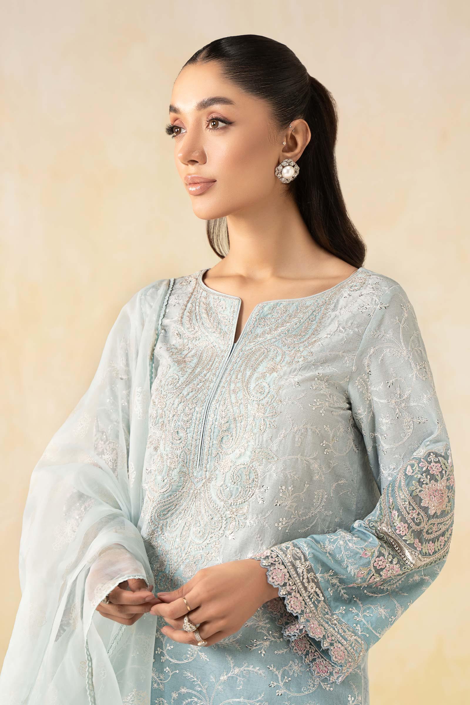 Maira B | Ready to Wear | DW-EF25-13 -  Maria B Luxury Pret -  House of Maryam