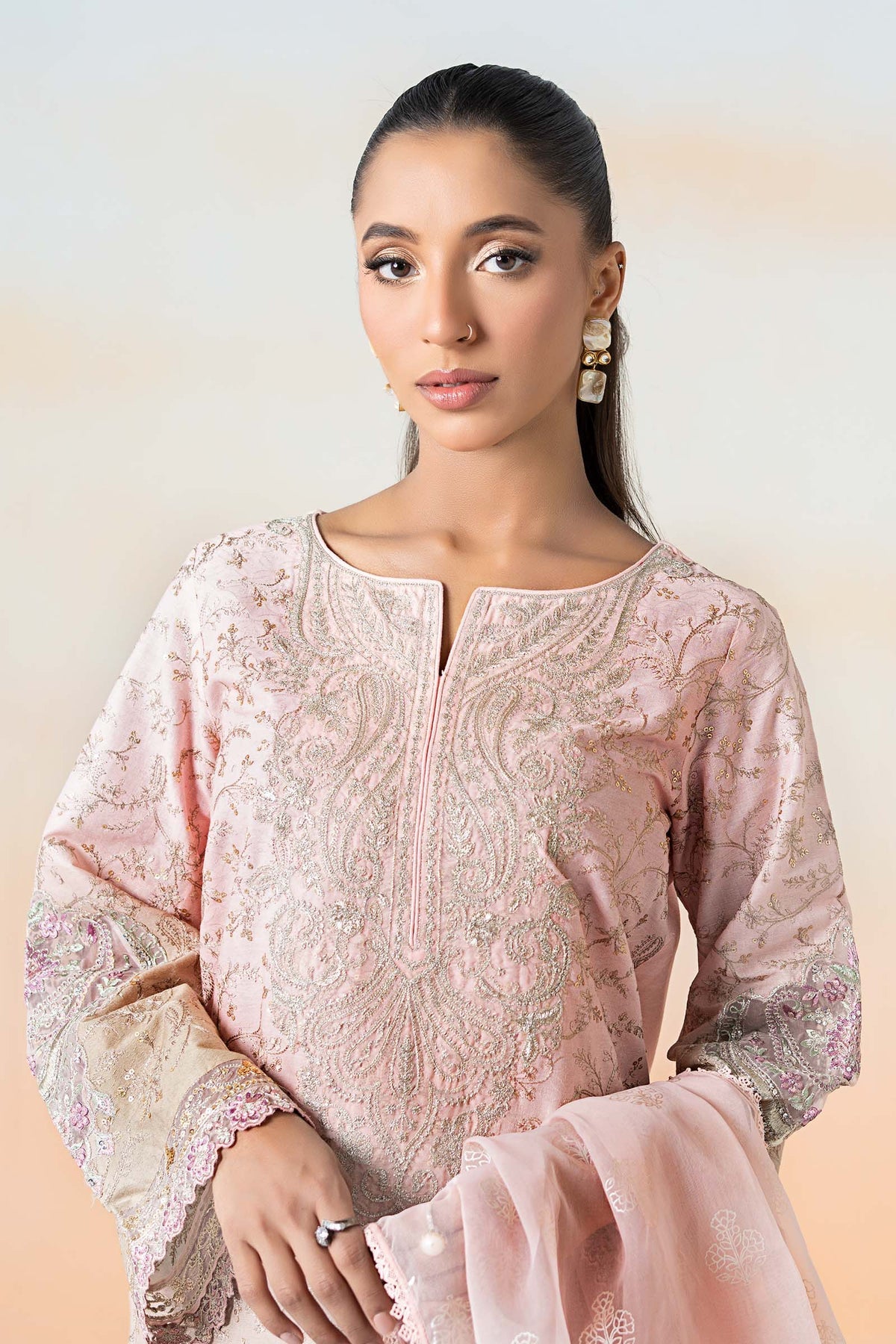Maria B | Casual Pret 25 | DW-EF25-13 -  Maria B Ladies Clothes - Original Designer Dress - House of Maryam