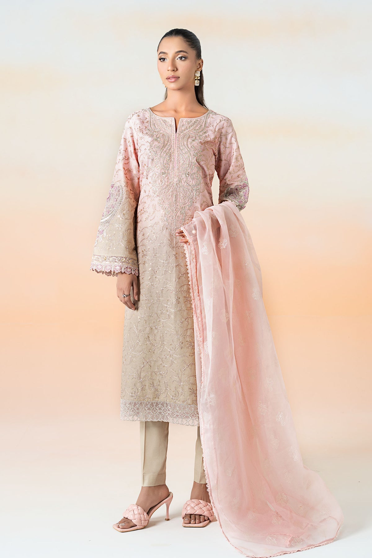 Maria B | Casual Pret 25 | DW-EF25-13 -  Maria B Ladies Clothes - Original Designer Dress - House of Maryam