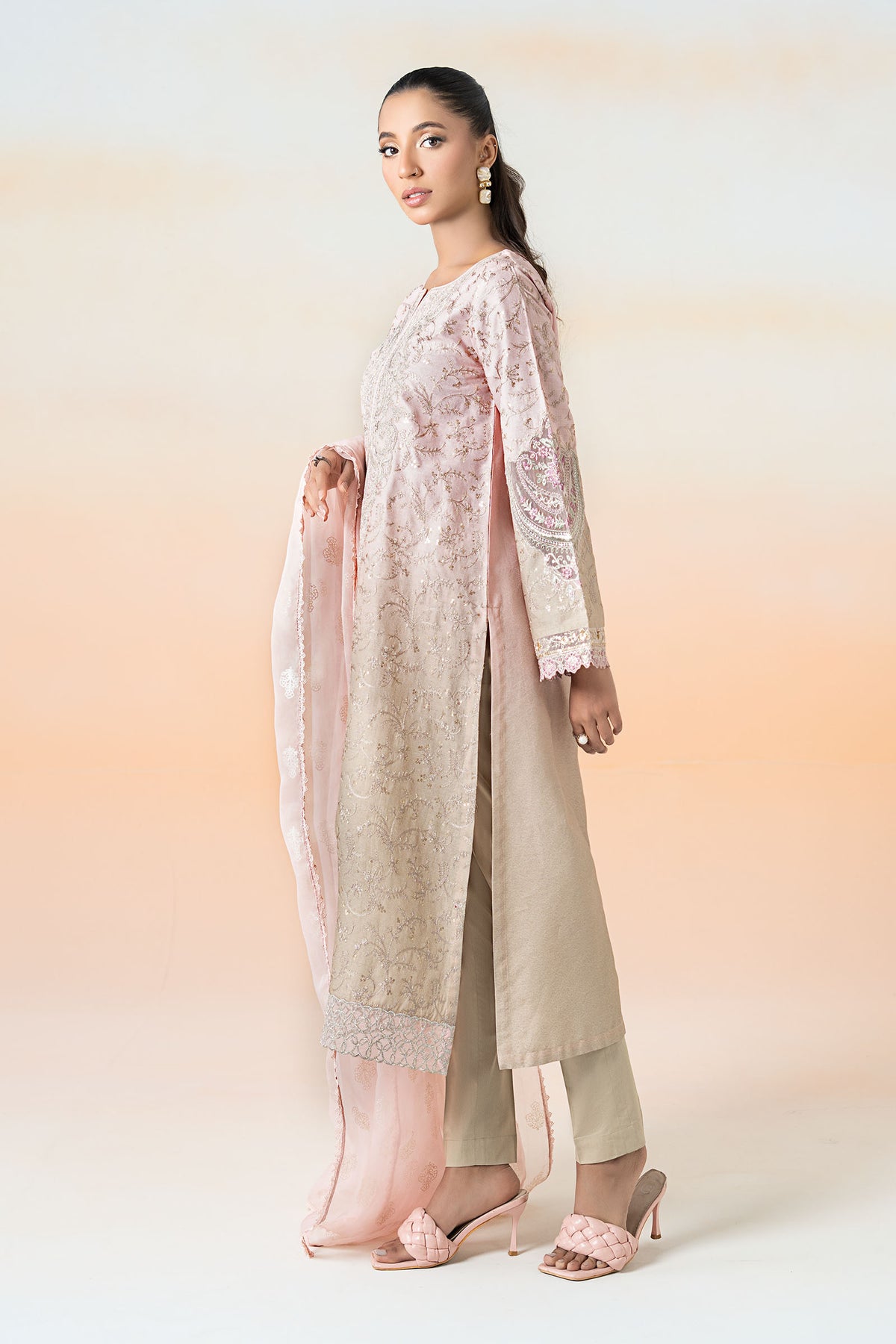 Maria B | Casual Pret 25 | DW-EF25-13 -  Maria B Ladies Clothes - Original Designer Dress - House of Maryam