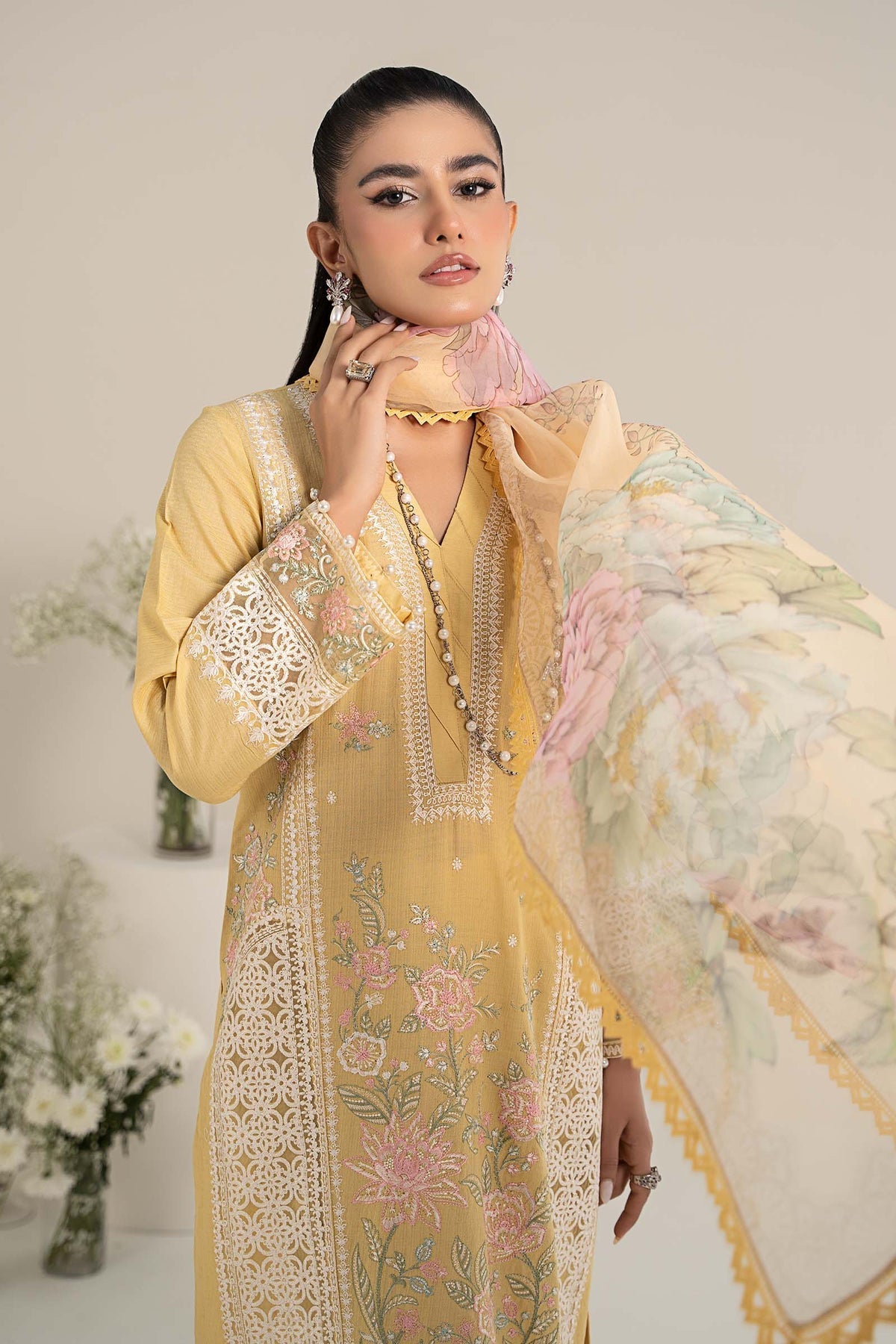 Maria B | Casual Pret 25 | DW-EF25-151 -  Maria B Ladies Clothes - Original Designer Dress - House of Maryam