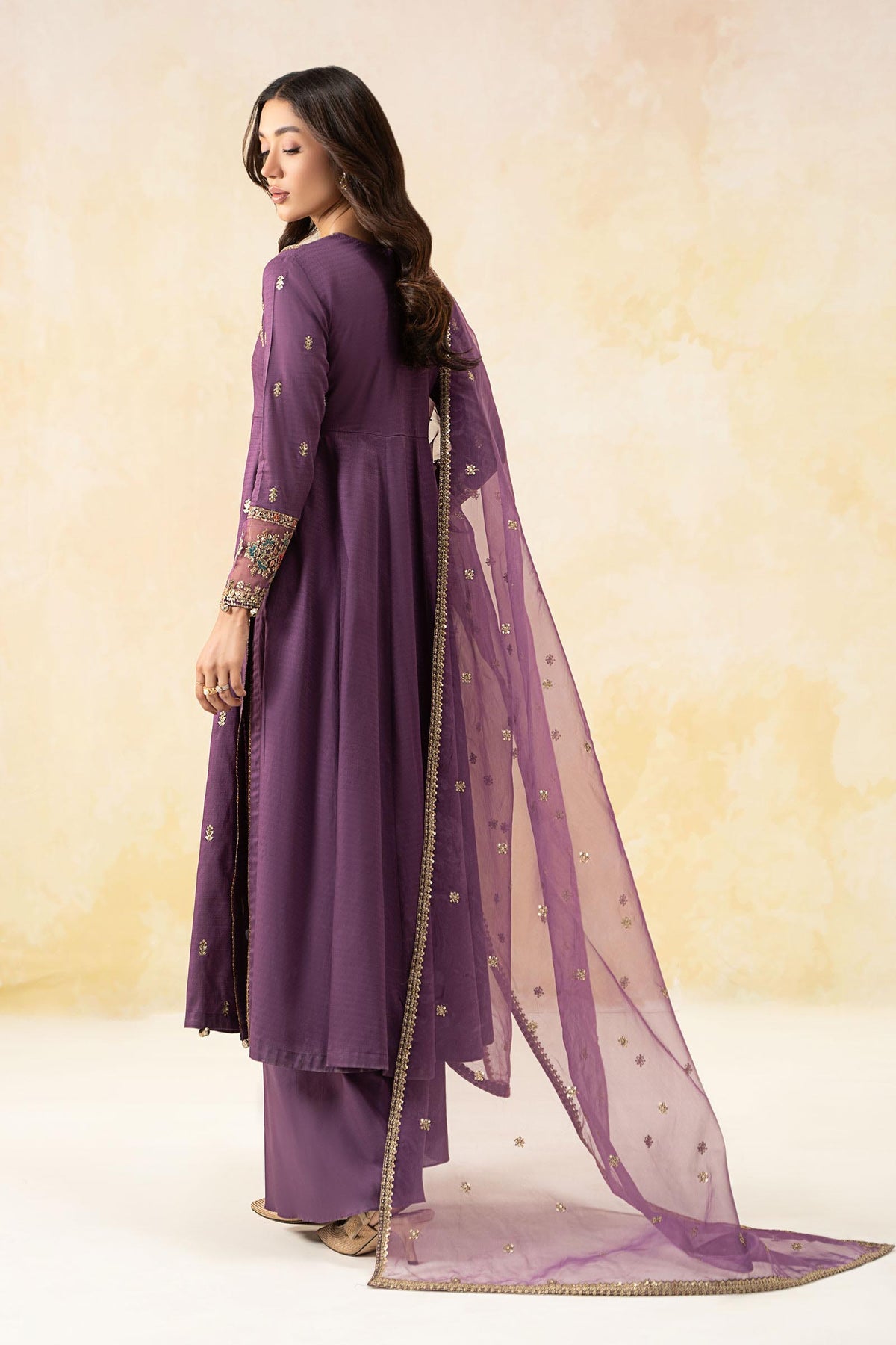 Maria B | Formal Wears | DW-EF25-19 -  Maria B Ladies Clothes - Original Designer Dress - House of Maryam