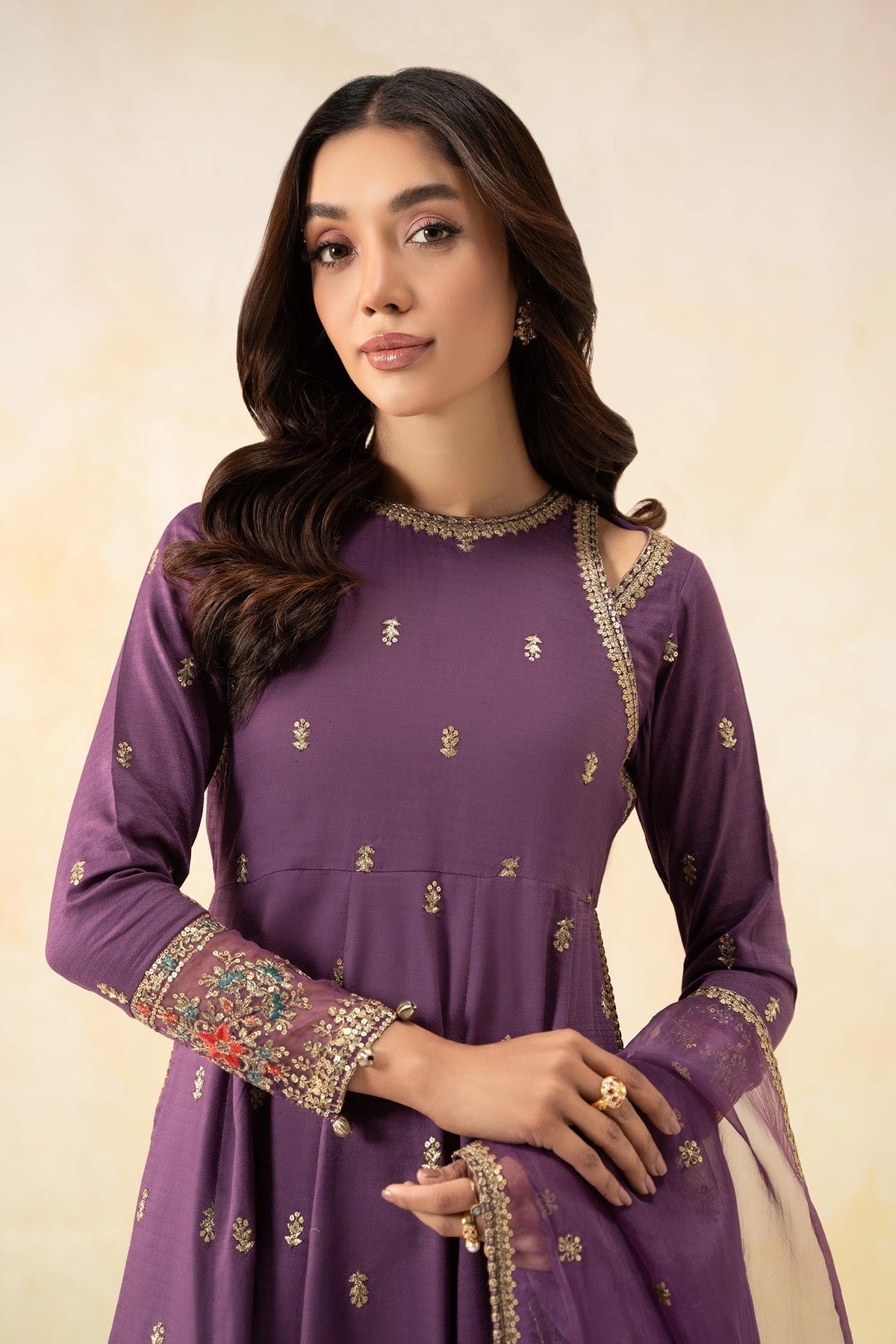 Maria B | Formal Wears | DW-EF25-19 -  Maria B Ladies Clothes - Original Designer Dress - House of Maryam