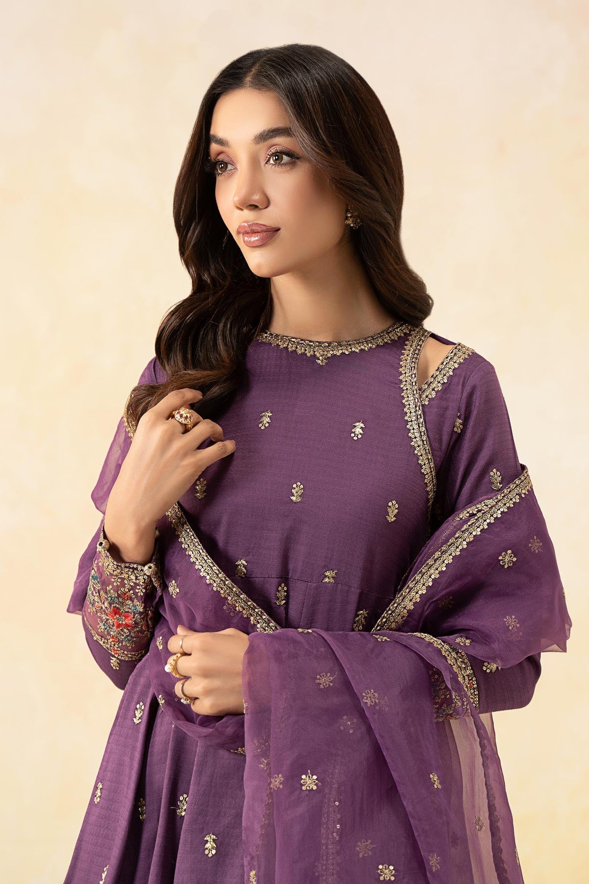 Maria B | Formal Wears | DW-EF25-19 -  Maria B Ladies Clothes - Original Designer Dress - House of Maryam