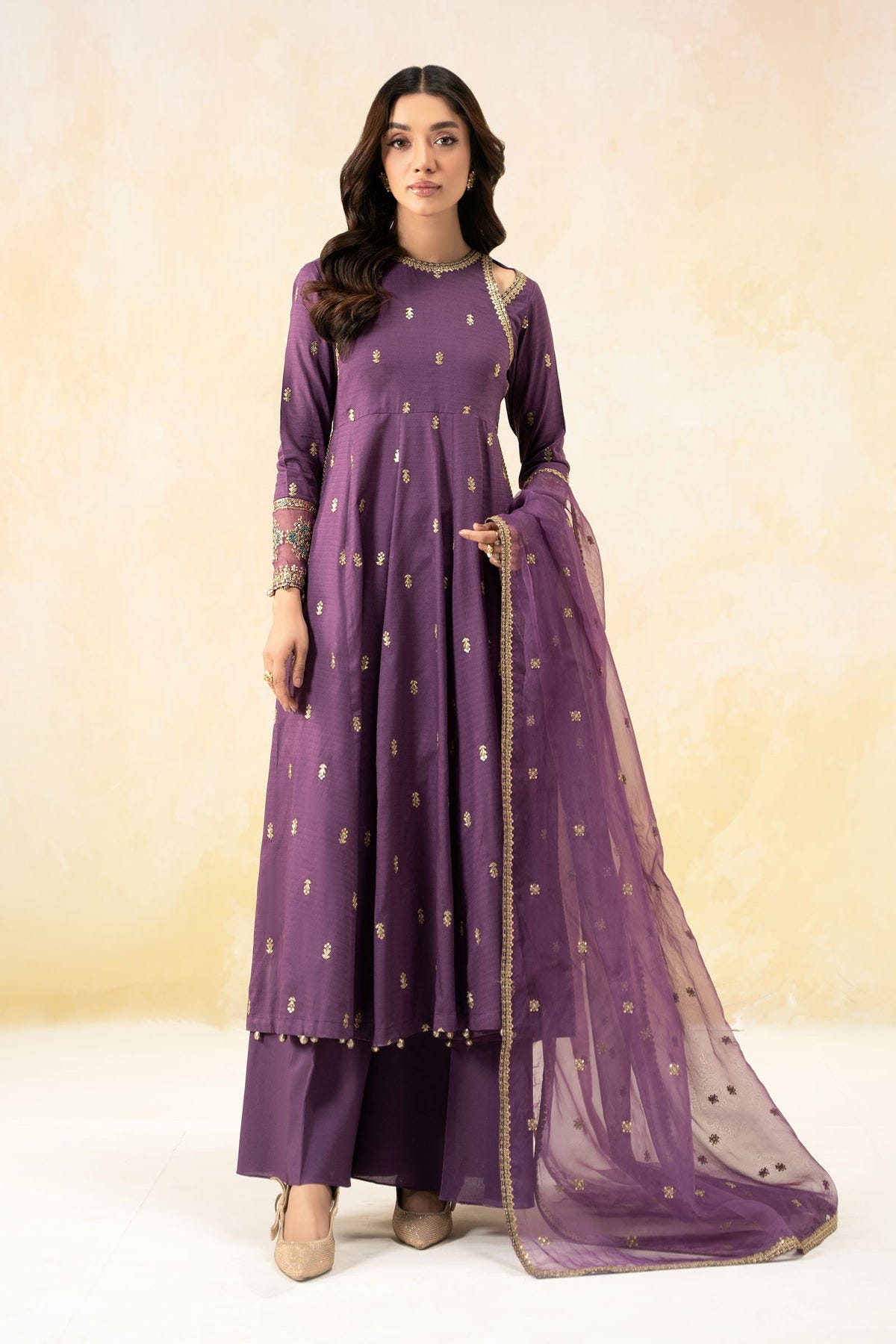 Maria B | Formal Wears | DW-EF25-19 -  Maria B Ladies Clothes - Original Designer Dress - House of Maryam