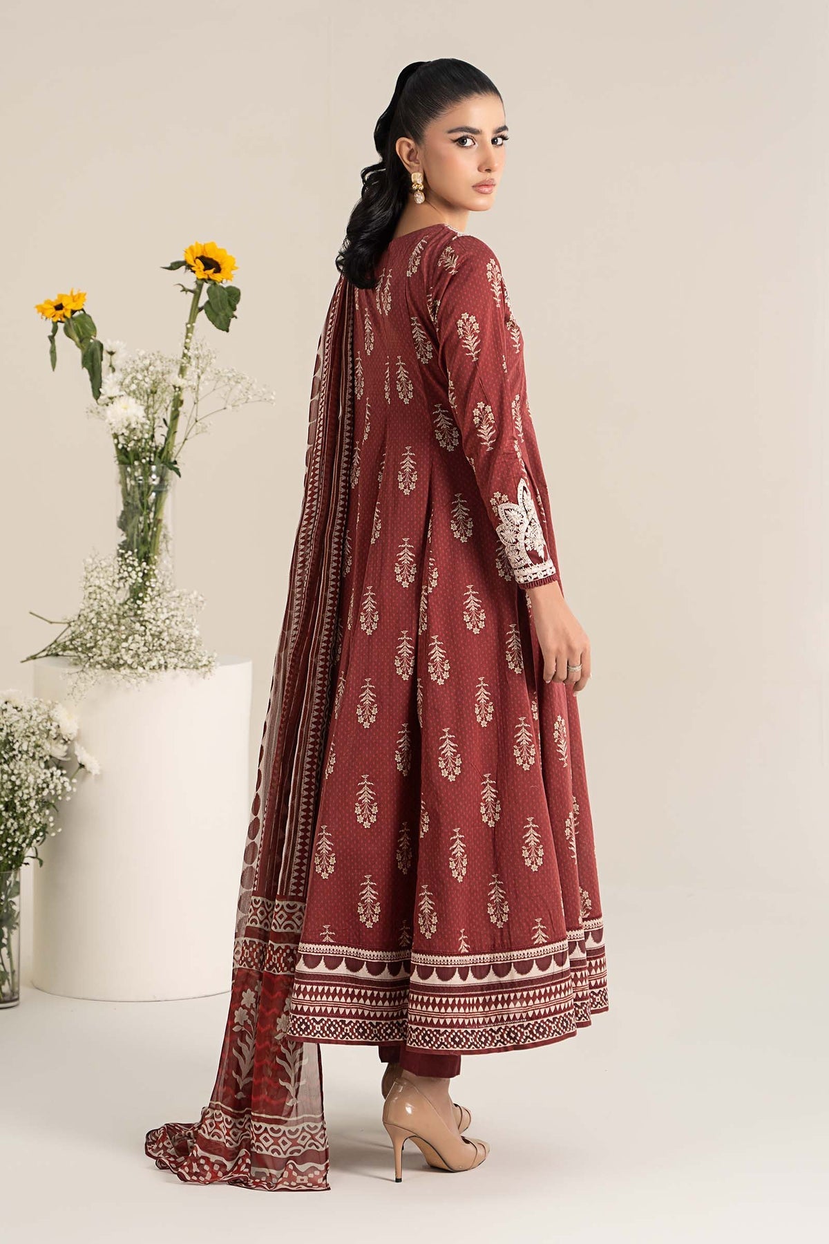 Maria B | Casual Pret 25 | DW-EF25-22 -  Maria B Ladies Clothes - Original Designer Dress - House of Maryam