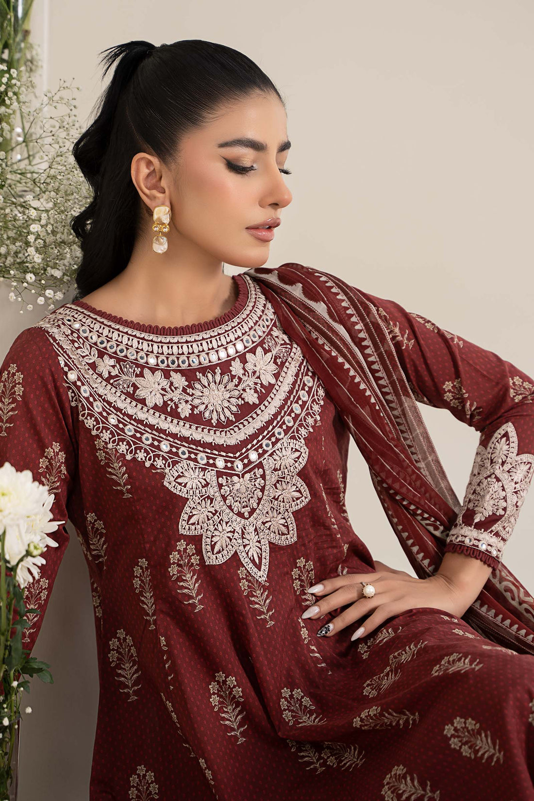 Maira B | Ready to Wear | DW-EF25-22 -  Maria B Luxury Pret -  House of Maryam