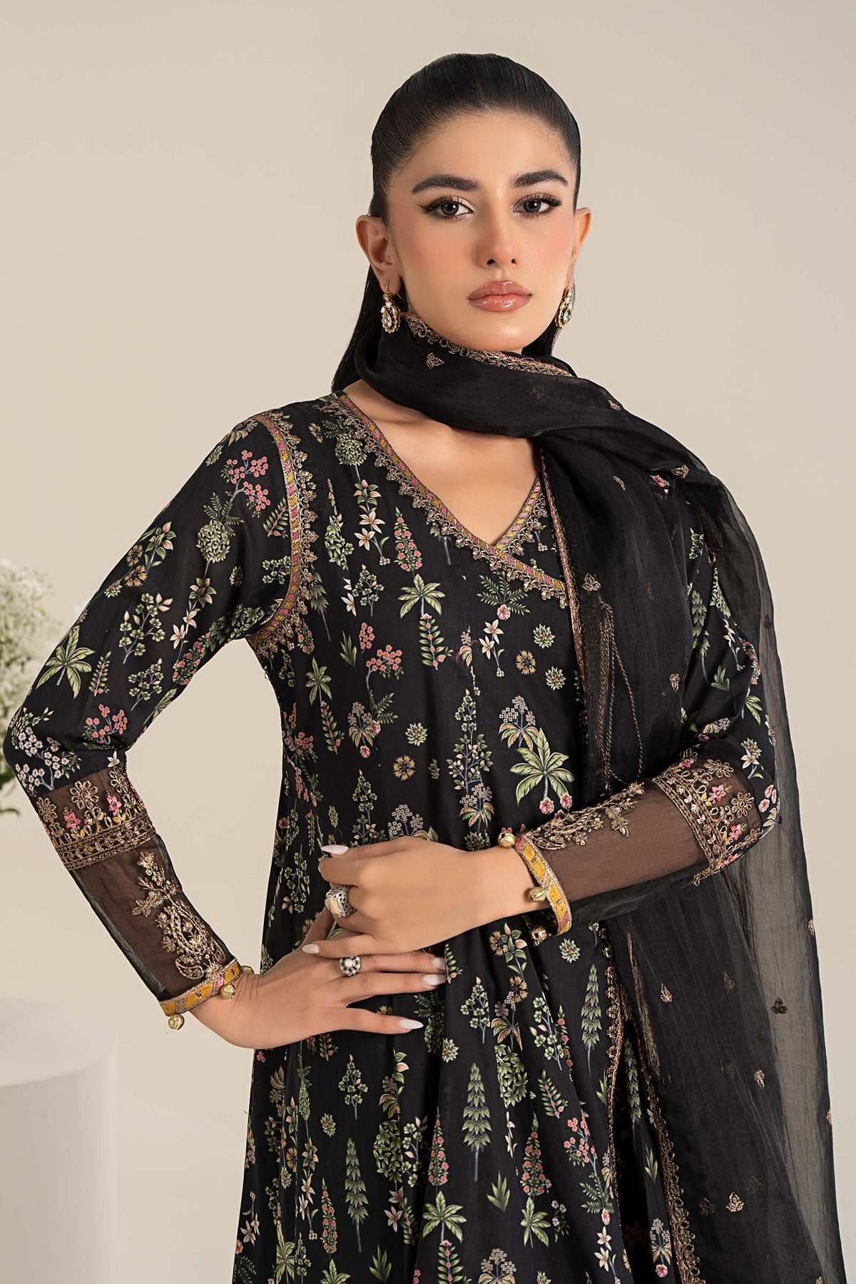 Maria B | Casual Pret 25 | DW-EF25-26 -  Maria B Ladies Clothes - Original Designer Dress - House of Maryam