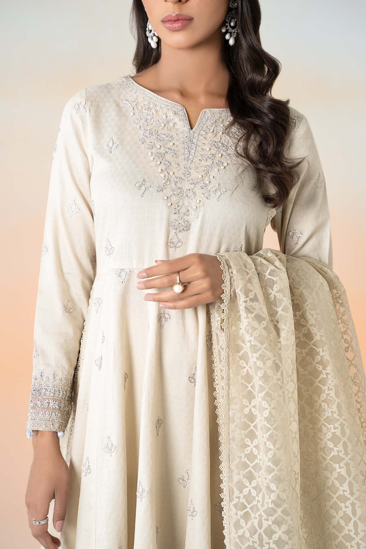 Maria B | Casual Pret 25 | DW-EF25-30 -  Maria B Ladies Clothes - Original Designer Dress - House of Maryam