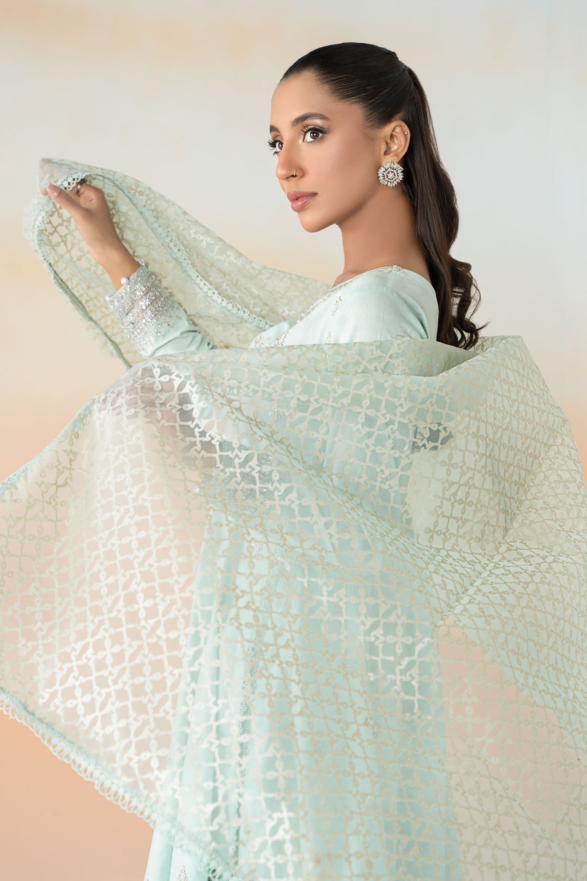 Maria B | Casual Pret 25 | DW-EF25-30 -  Maria B Ladies Clothes - Original Designer Dress - House of Maryam