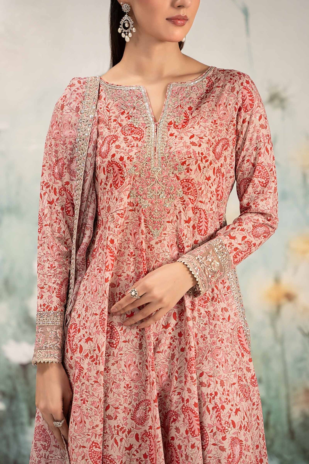 Maria B | Casual Pret 25 | DW-EF25-31 -  Maria B Ladies Clothes - Original Designer Dress - House of Maryam