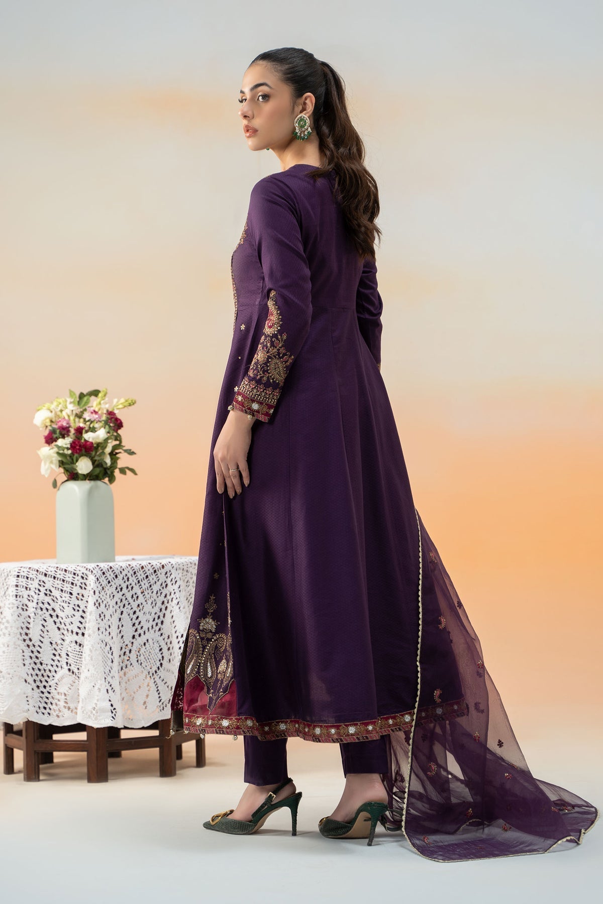 Maria B | Formal Wears | DW-EF25-40 -  Maria B Ladies Clothes - Original Designer Dress - House of Maryam