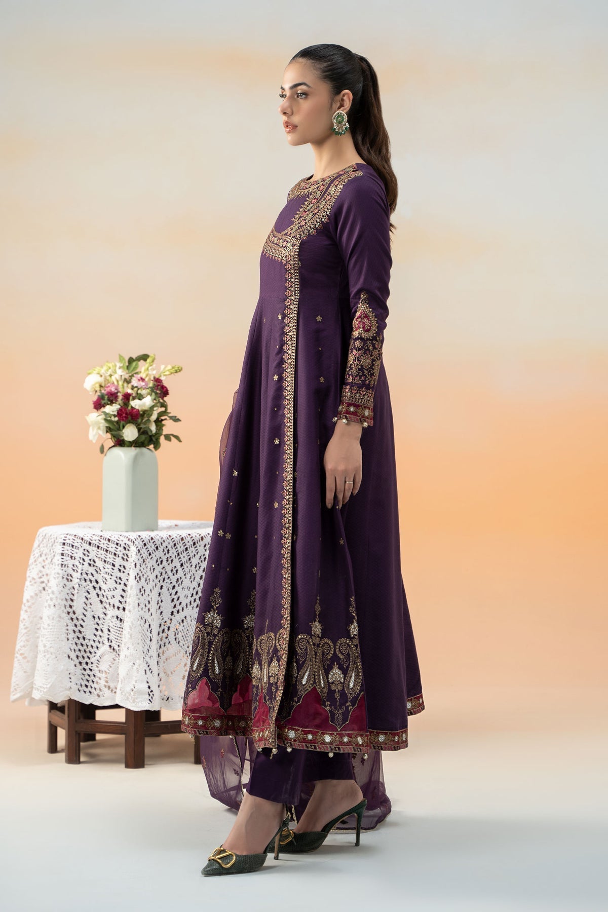 Maria B | Formal Wears | DW-EF25-40 -  Maria B Ladies Clothes - Original Designer Dress - House of Maryam
