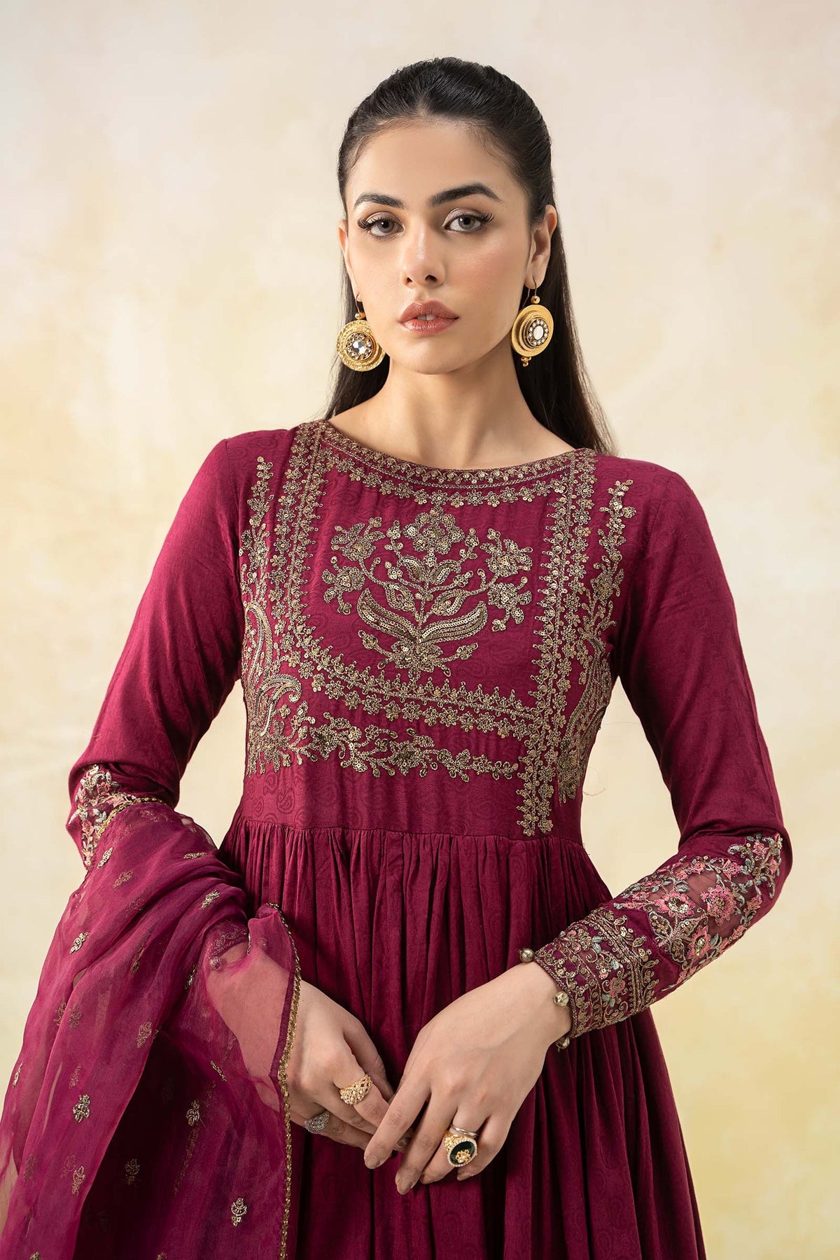 Maria B | Formal Wears | DW-EF25-43 -  Maria B Ladies Clothes - Original Designer Dress - House of Maryam
