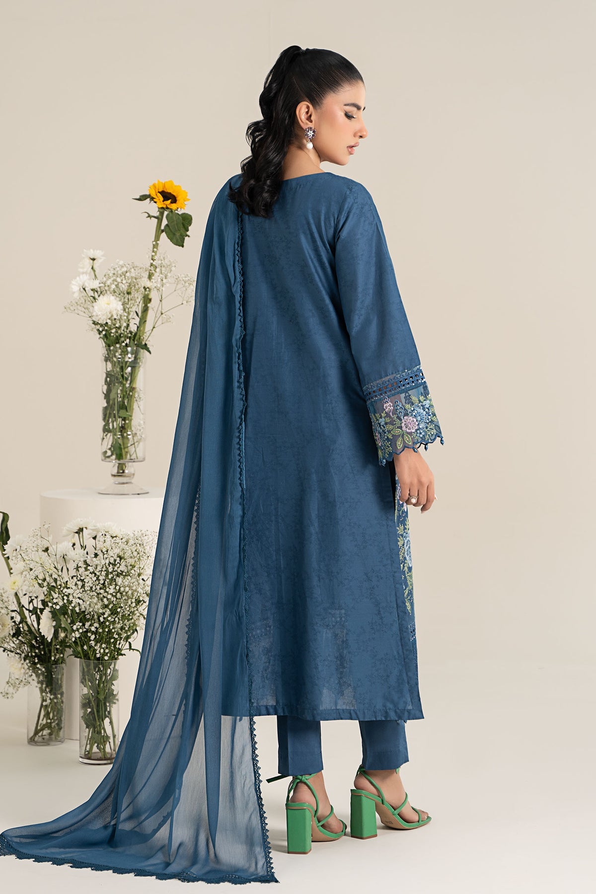 Maria B | Casual Pret 25 | DW-EF25-45 -  Maria B Ladies Clothes - Original Designer Dress - House of Maryam