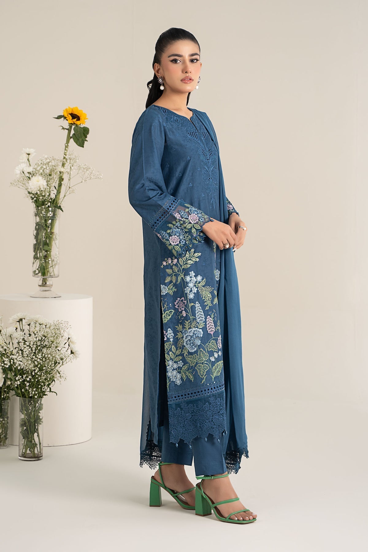 Maria B | Casual Pret 25 | DW-EF25-45 -  Maria B Ladies Clothes - Original Designer Dress - House of Maryam
