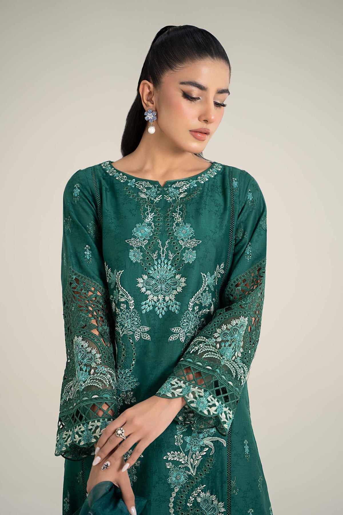 Maria B | Casual Pret 25 | DW-EF25-47 -  Maria B Ladies Clothes - Original Designer Dress - House of Maryam