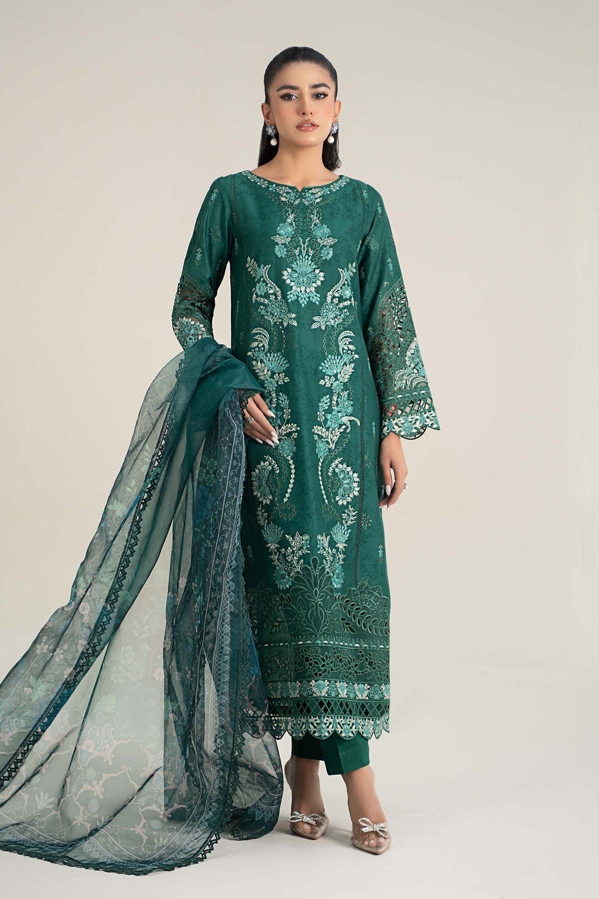 Maria B | Casual Pret 25 | DW-EF25-47 -  Maria B Ladies Clothes - Original Designer Dress - House of Maryam