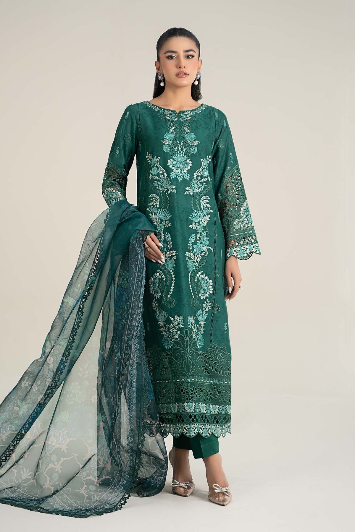 Maria B | Casual Pret 25 | DW-EF25-47 -  Maria B Ladies Clothes - Original Designer Dress - House of Maryam