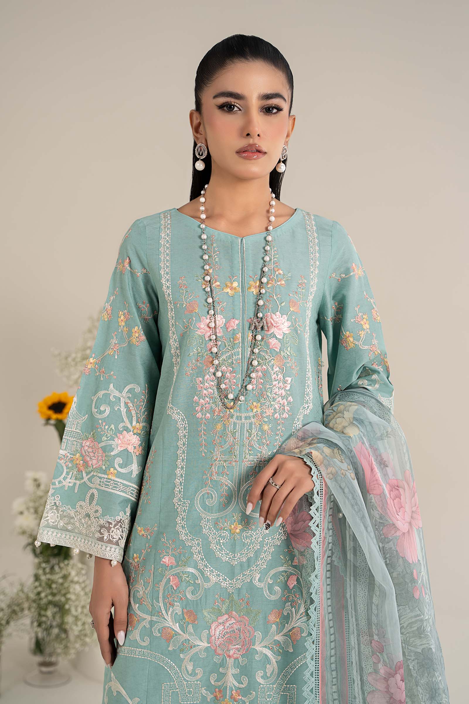 Maira B | Ready to Wear | DW-EF25-49 -  Maria B Luxury Pret -  House of Maryam
