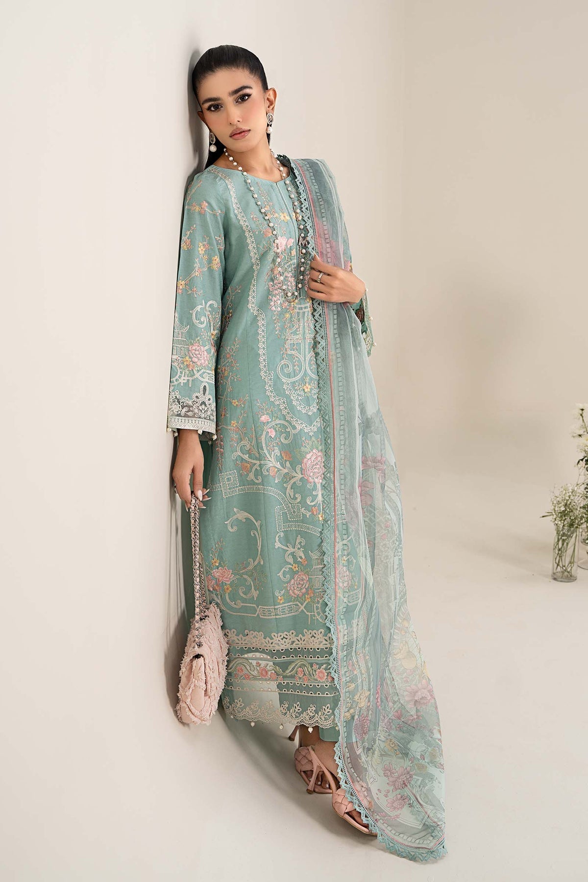 Maria B | Casual Pret 25 | DW-EF25-49 -  Maria B Ladies Clothes - Original Designer Dress - House of Maryam