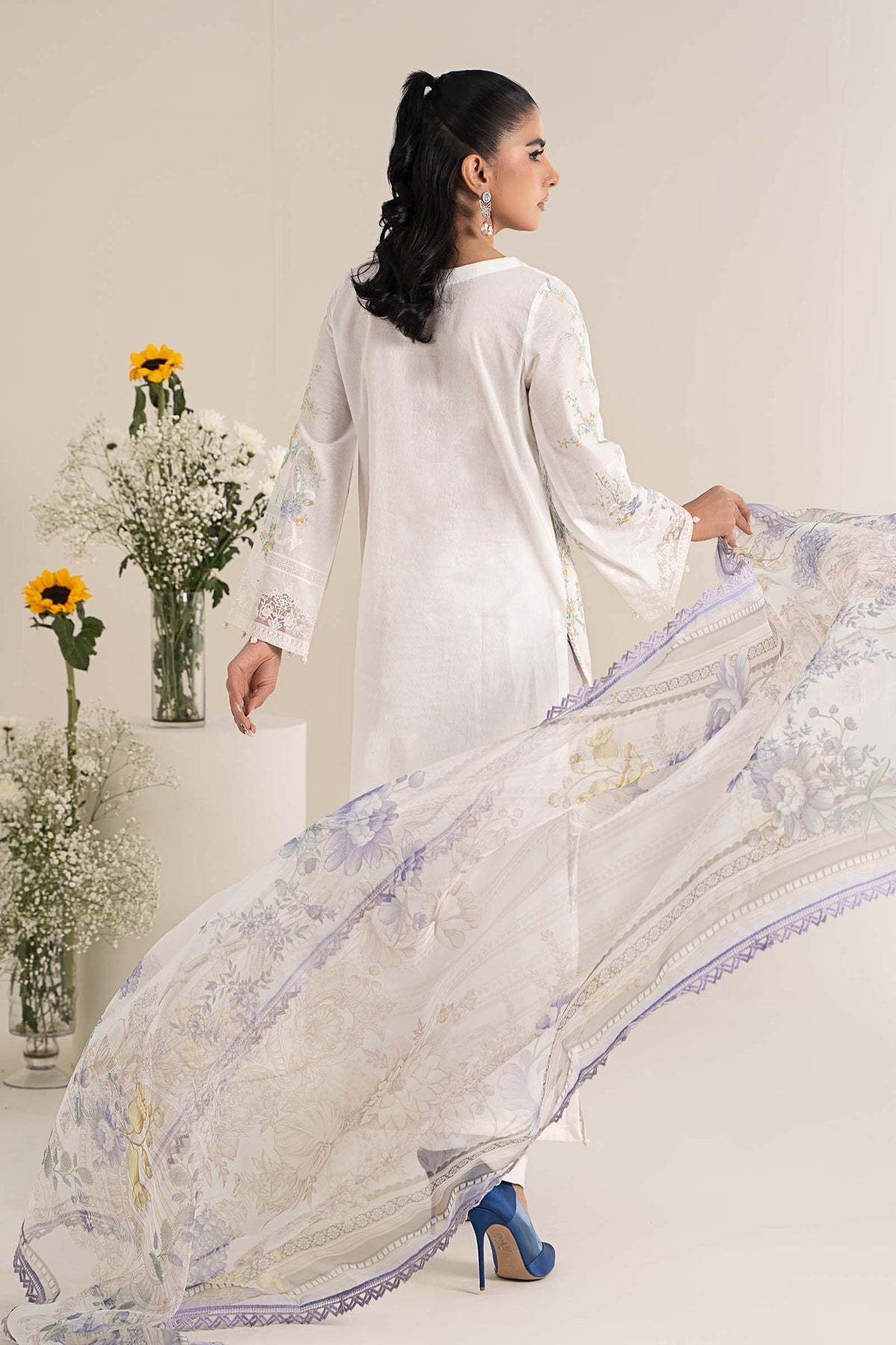Maria B | Casual Pret 25 | DW-EF25-49 -  Maria B Ladies Clothes - Original Designer Dress - House of Maryam