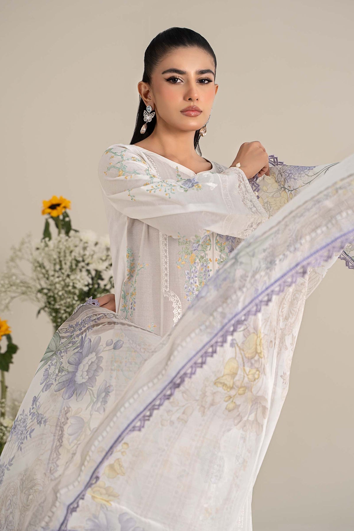 Maria B | Casual Pret 25 | DW-EF25-49 -  Maria B Ladies Clothes - Original Designer Dress - House of Maryam