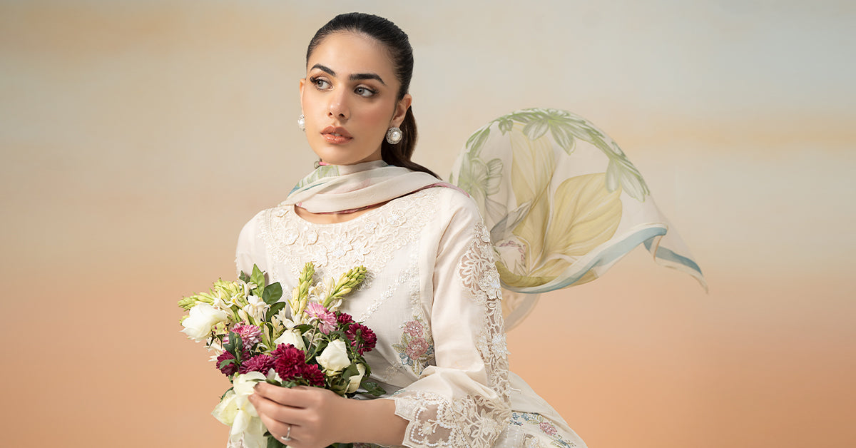 Maira B | Ready to Wear | DW-EF25-53 -  Maria B Luxury Pret -  House of Maryam