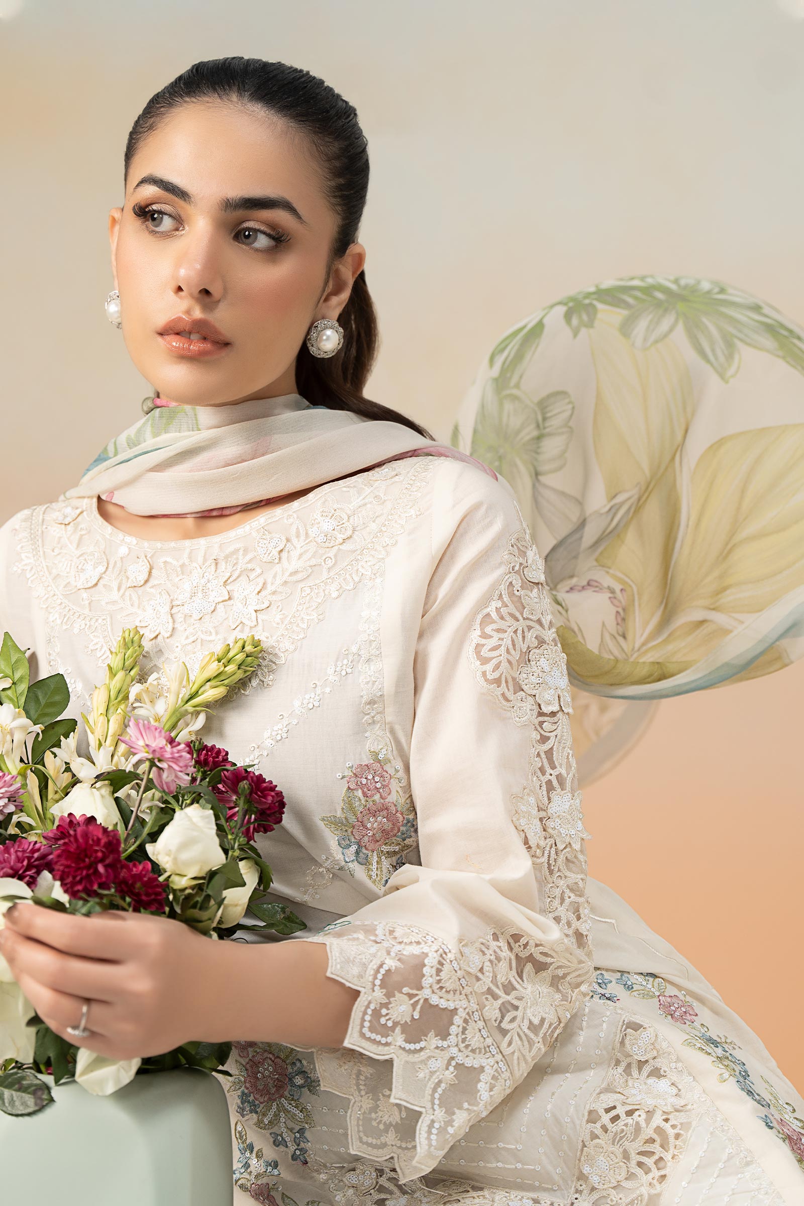 Maira B | Ready to Wear | DW-EF25-53 -  Maria B Luxury Pret -  House of Maryam