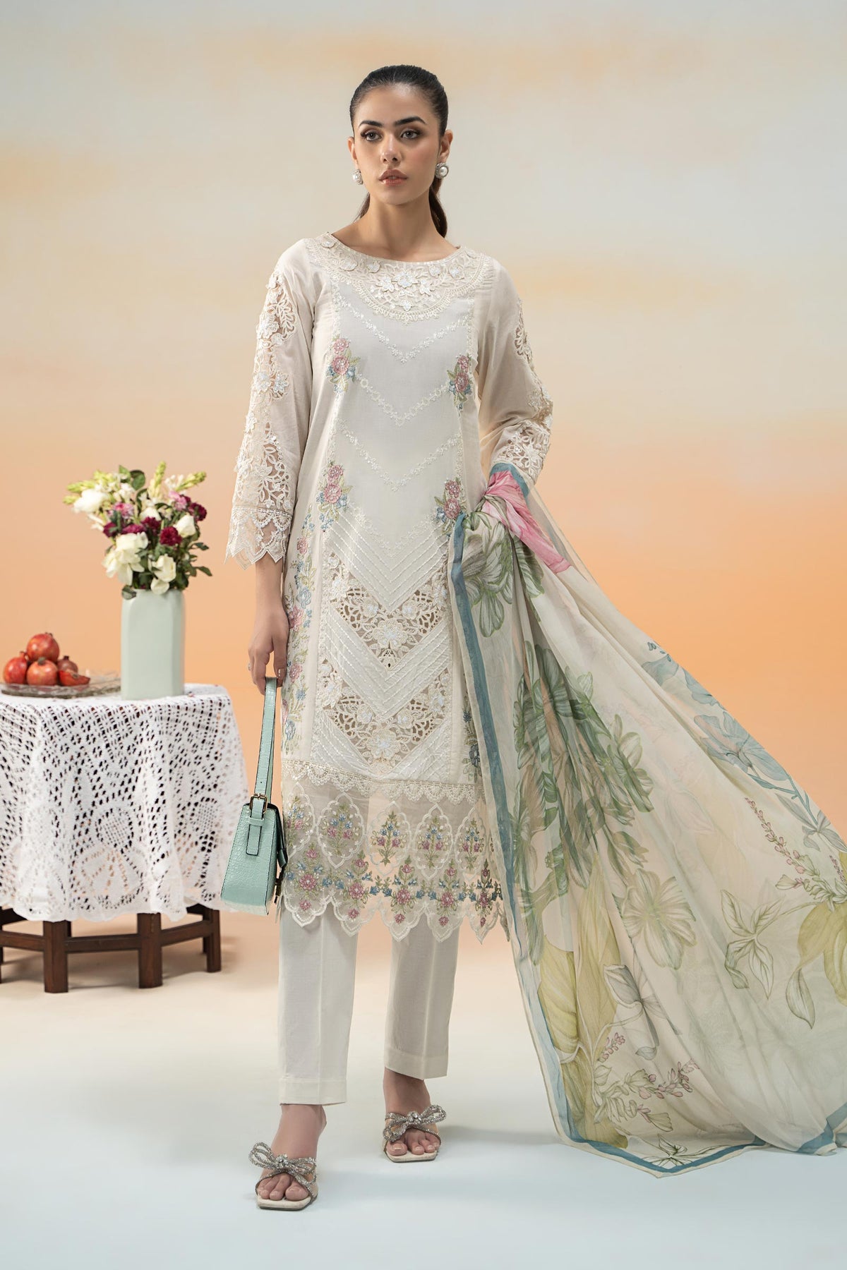 Maria B | Formal Wears | DW-EF25-53 -  Maria B Ladies Clothes - Original Designer Dress - House of Maryam
