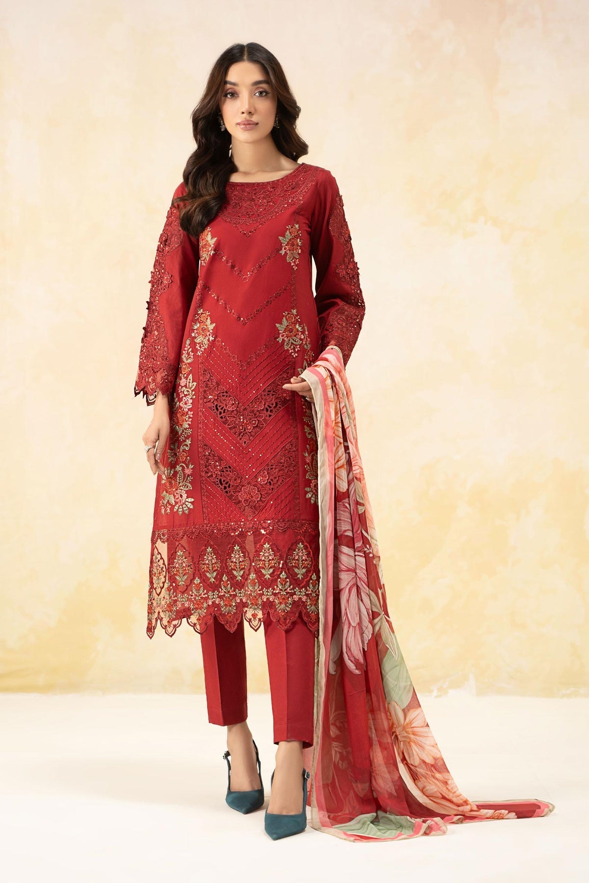 Maria B | Formal Wears | DW-EF25-53 -  Maria B Ladies Clothes - Original Designer Dress - House of Maryam