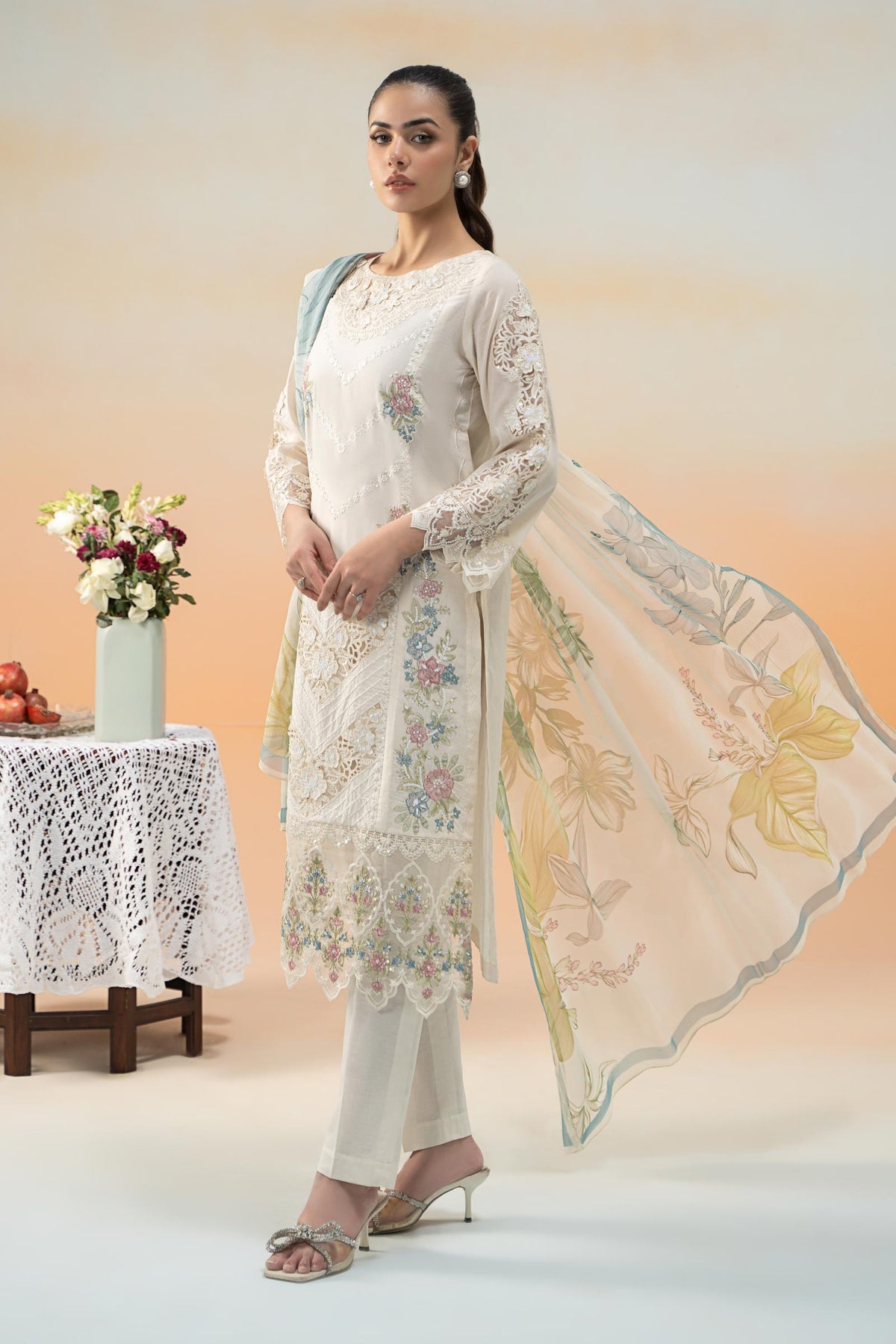 Maria B | Formal Wears | DW-EF25-53 -  Maria B Ladies Clothes - Original Designer Dress - House of Maryam