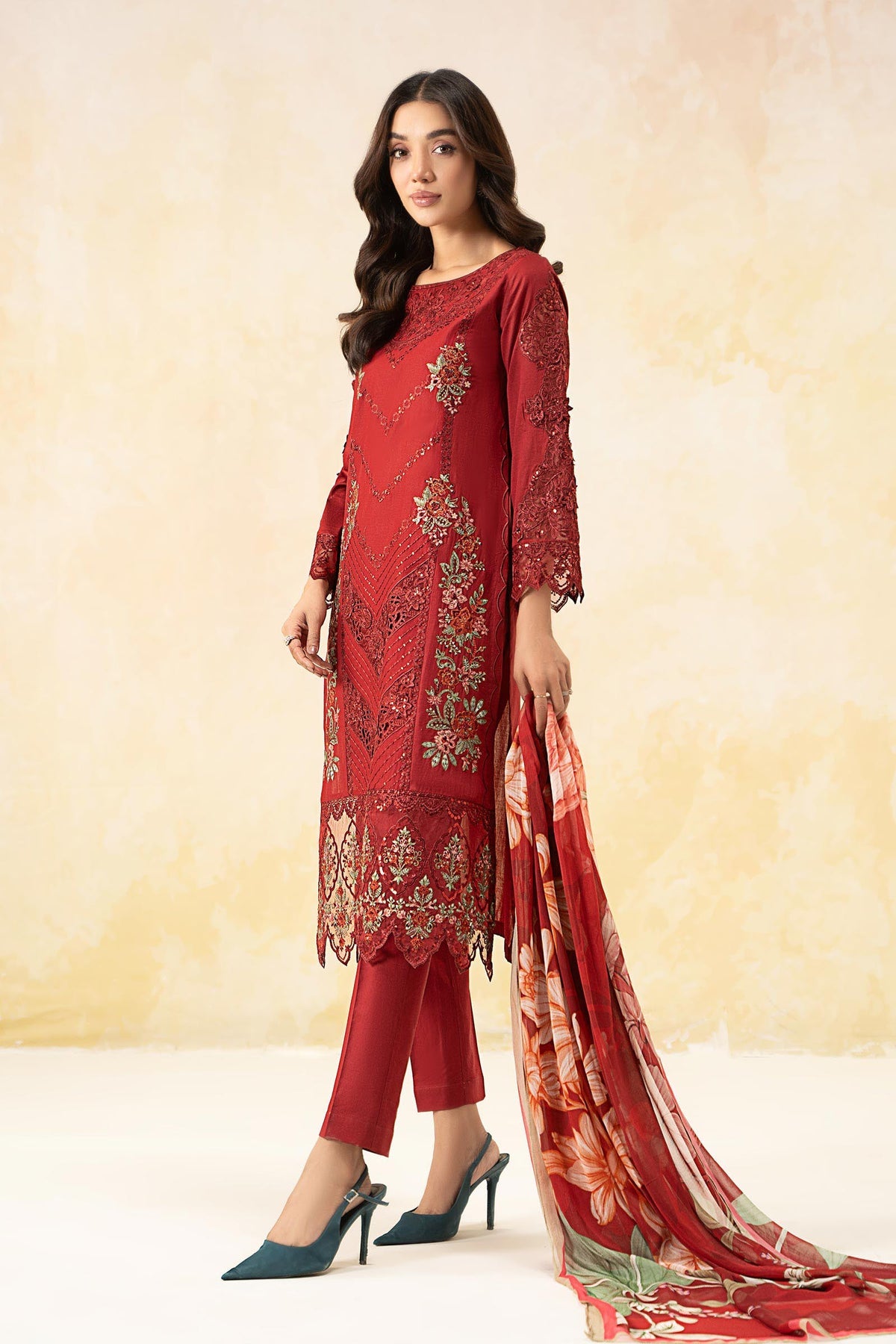 Maria B | Formal Wears | DW-EF25-53 -  Maria B Ladies Clothes - Original Designer Dress - House of Maryam