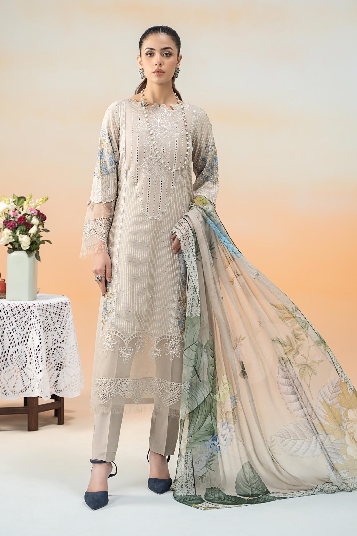 Maria B | Formal Wears | DW-EF25-67 -  Maria B Ladies Clothes - Original Designer Dress - House of Maryam